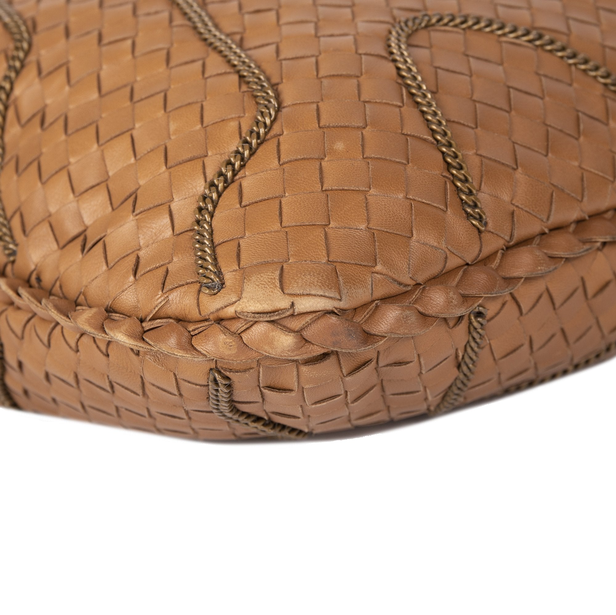 Bottega Veneta Chain-Link Accent Intrecciato Hobo