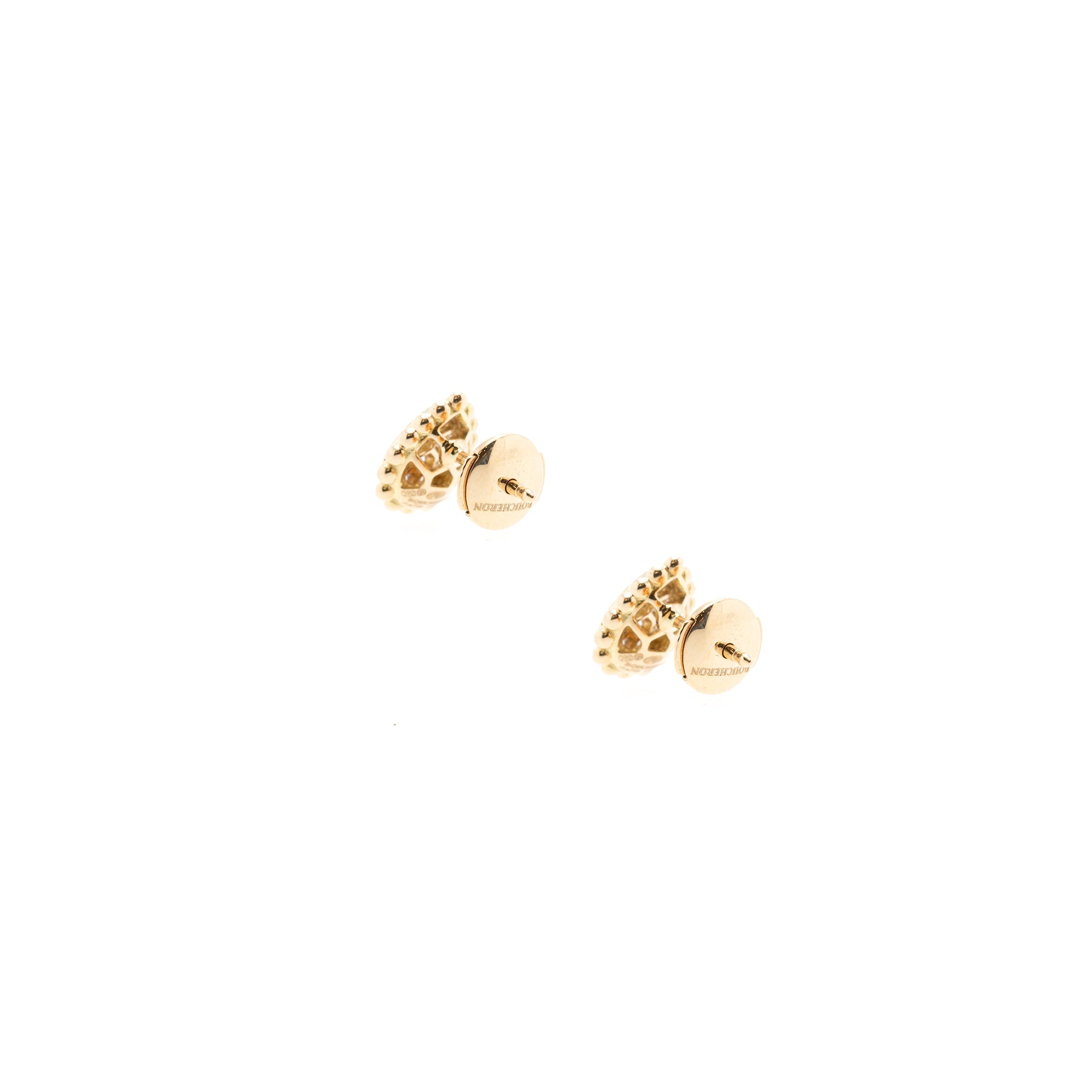 Boucheron 18k Gold Serpent Boheme XS Motif Diamond Teardrop Stud Earrings