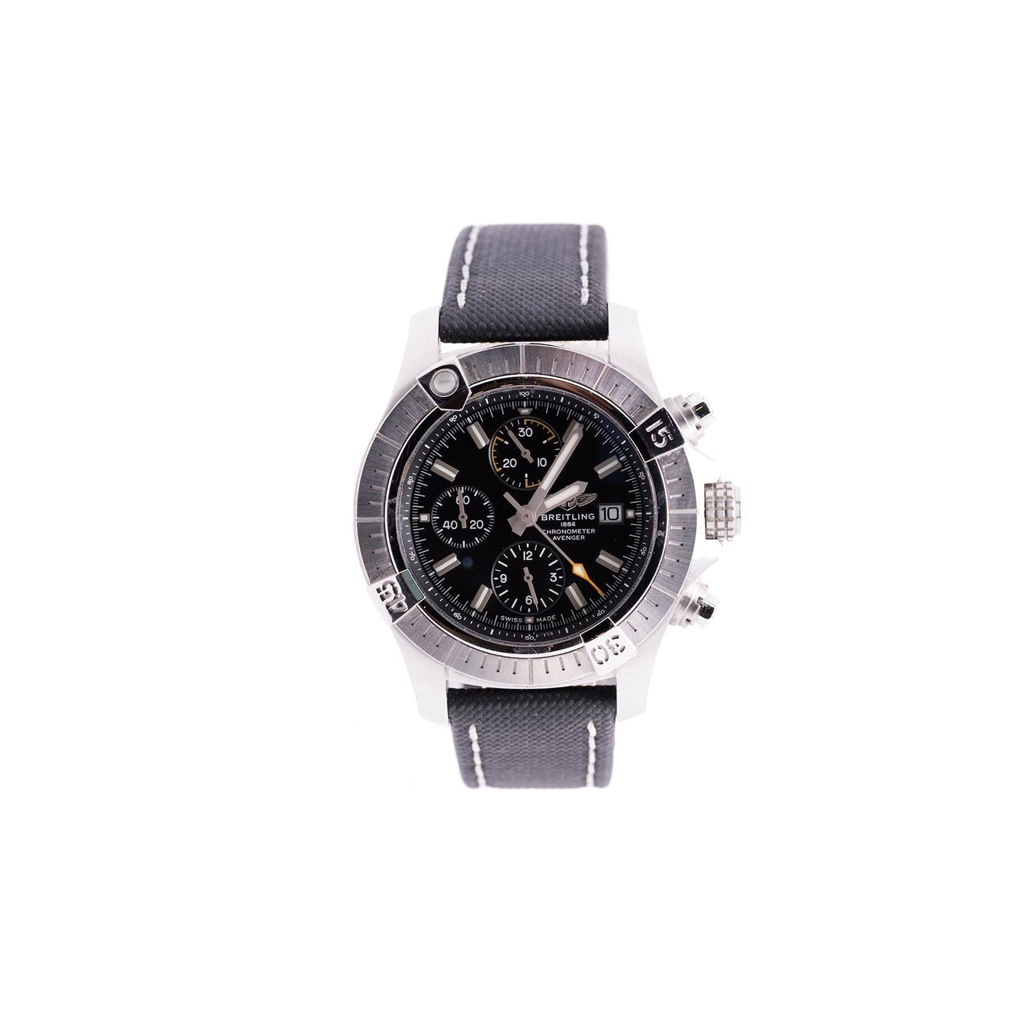 Breitling Avenger Chronograph 45 Watch w/ Box