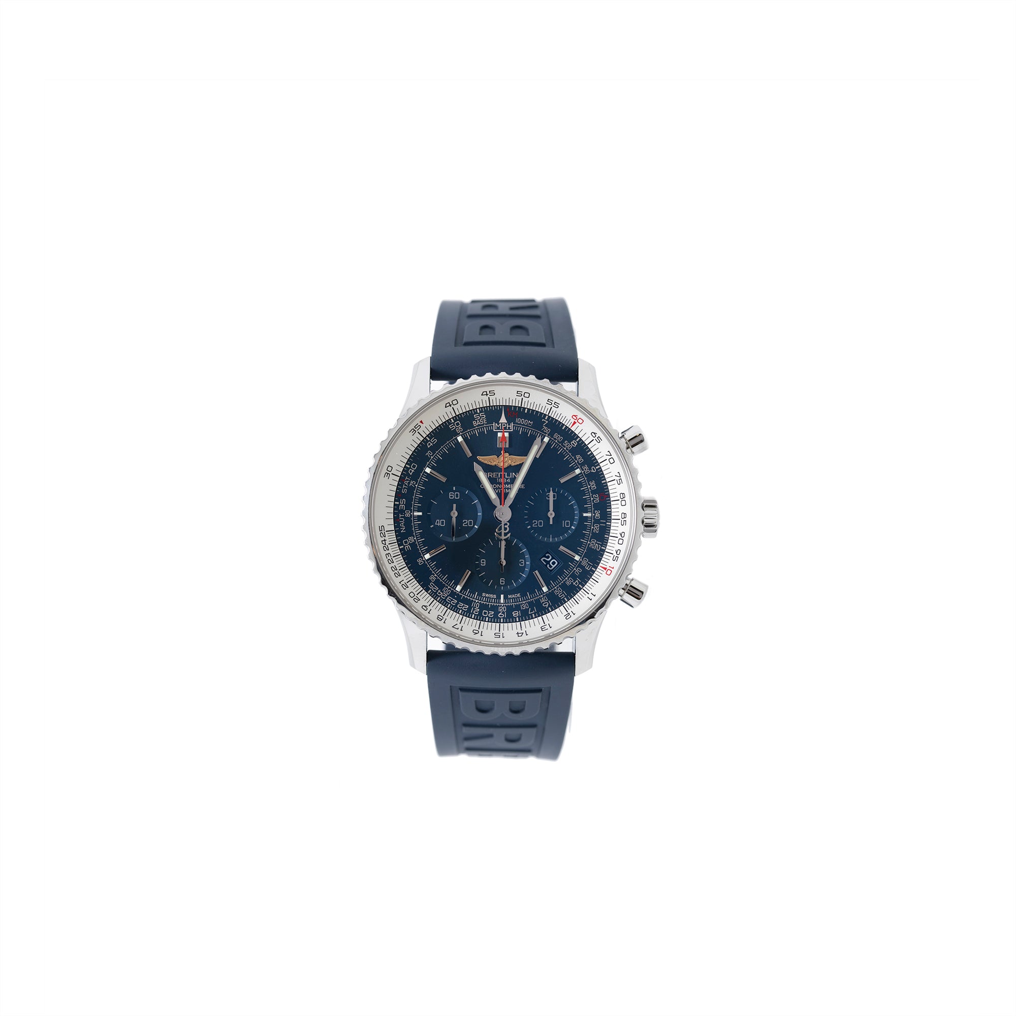 Breitling Navitimer Chronograph Watch w/ Box, Receipt & Extra Strap