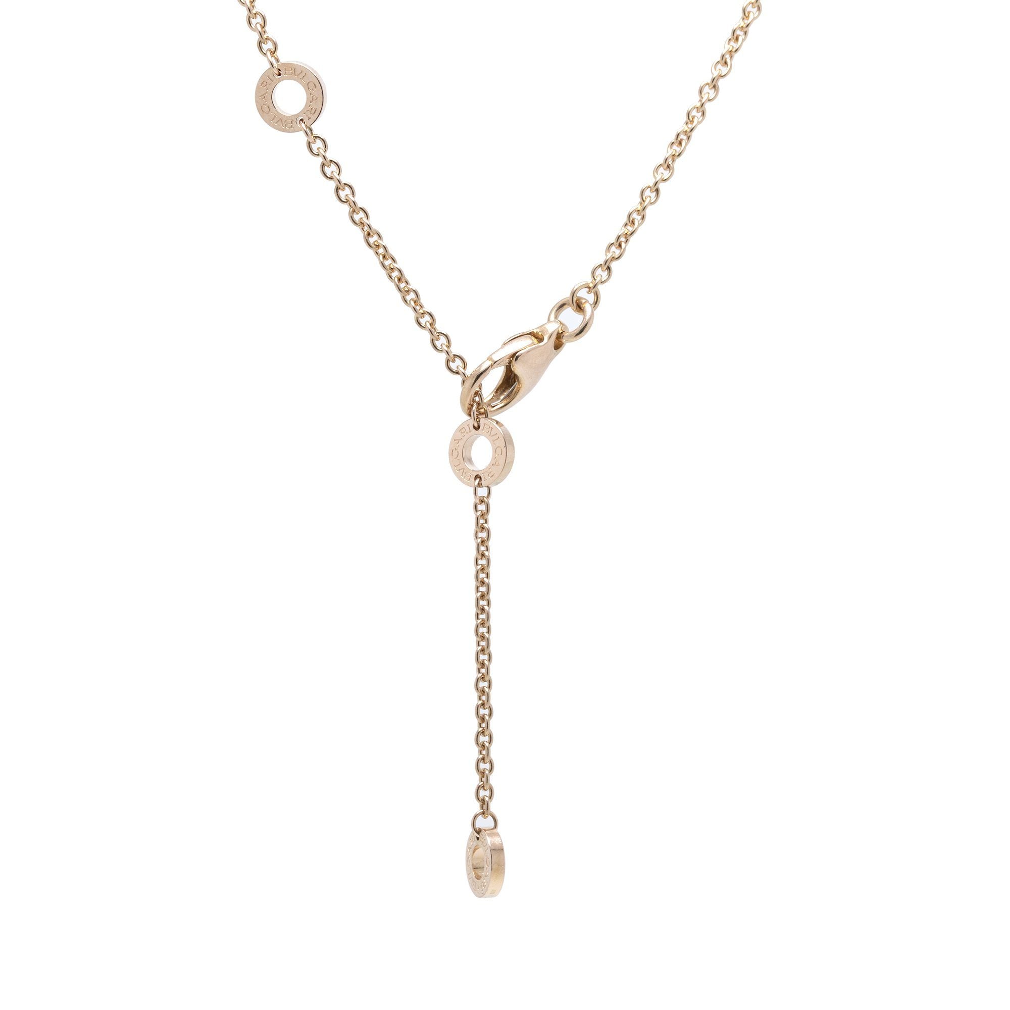 Bulgari 18k Rose Gold B.Zero1 Pendant Necklace