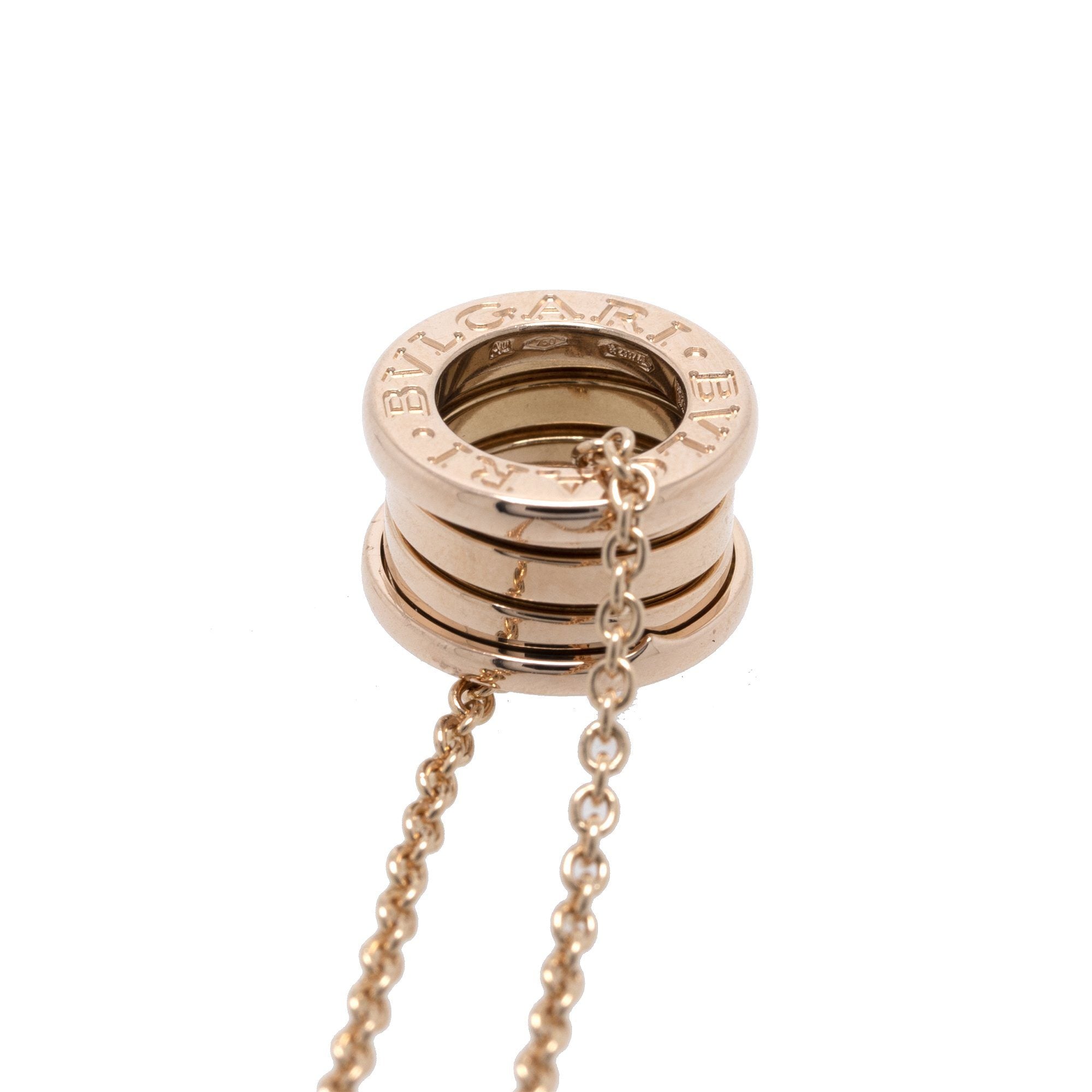 Bulgari 18k Rose Gold B.Zero1 Pendant Necklace