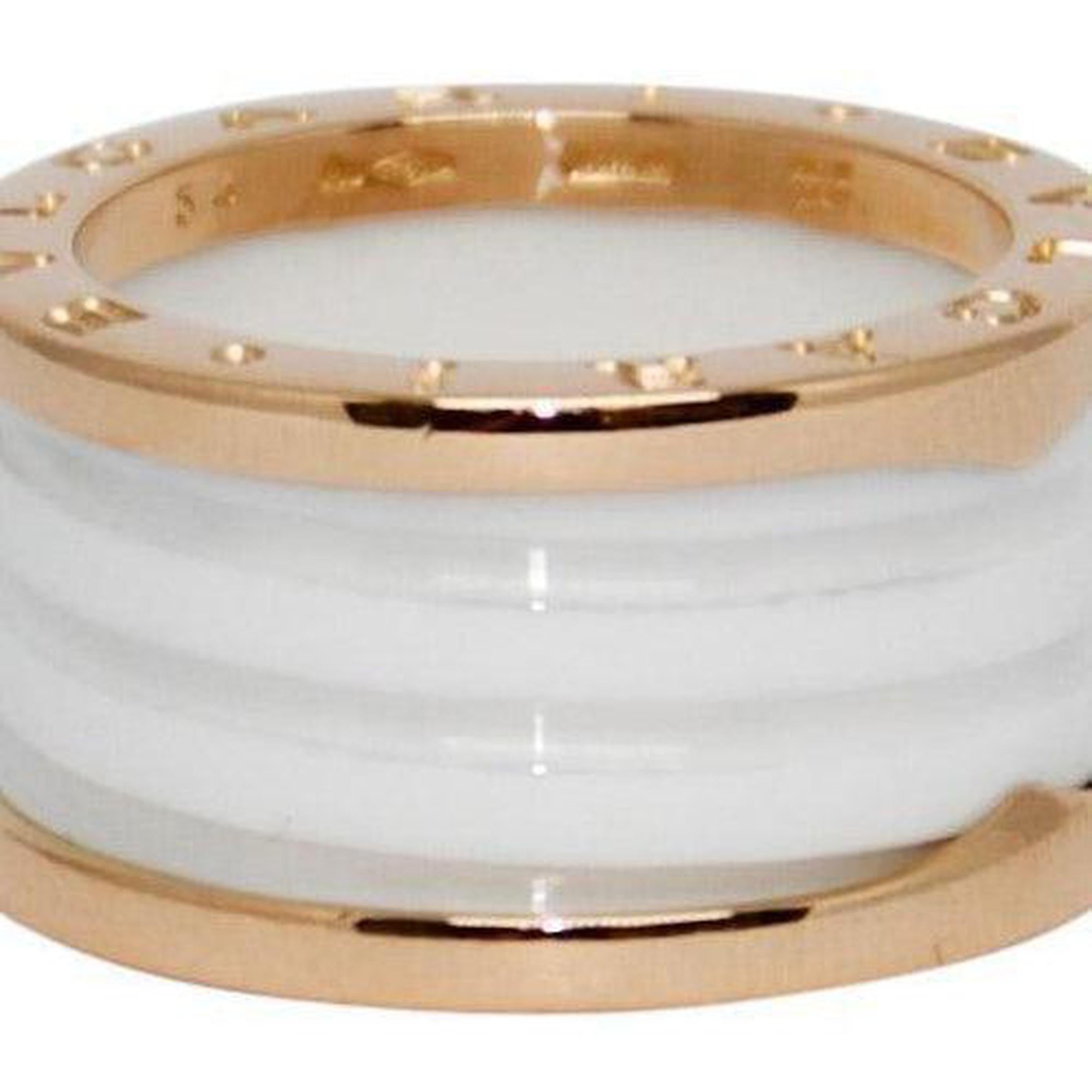 Bulgari B.Zero1 Four-Band Ring with Rose Gold and White Ceramic
