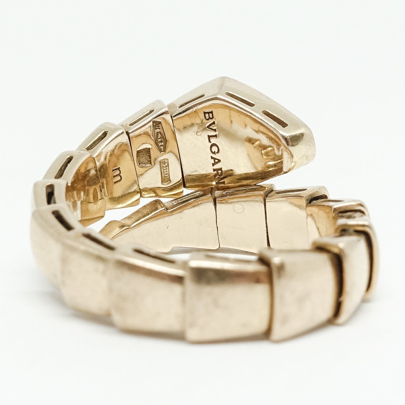 Bulgari Pave Diamond One-Coil Serpenti Ring