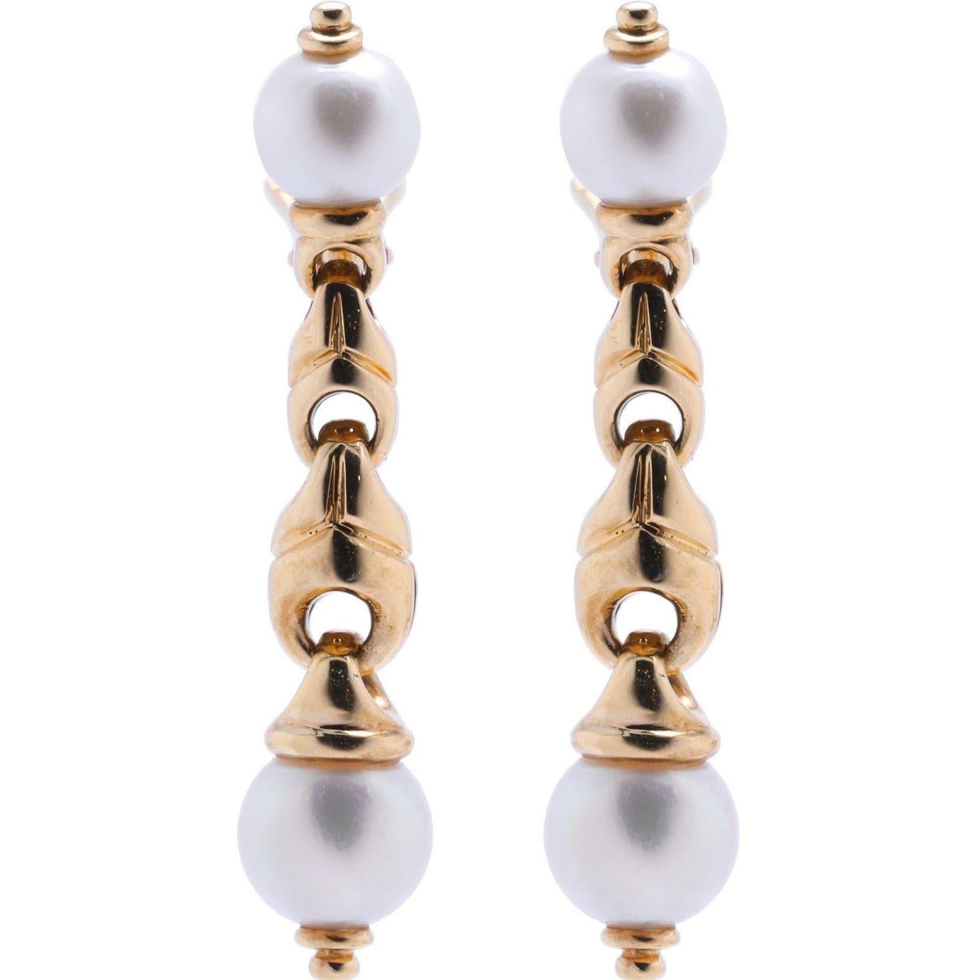 Bulgari Pearl Drop Earrings