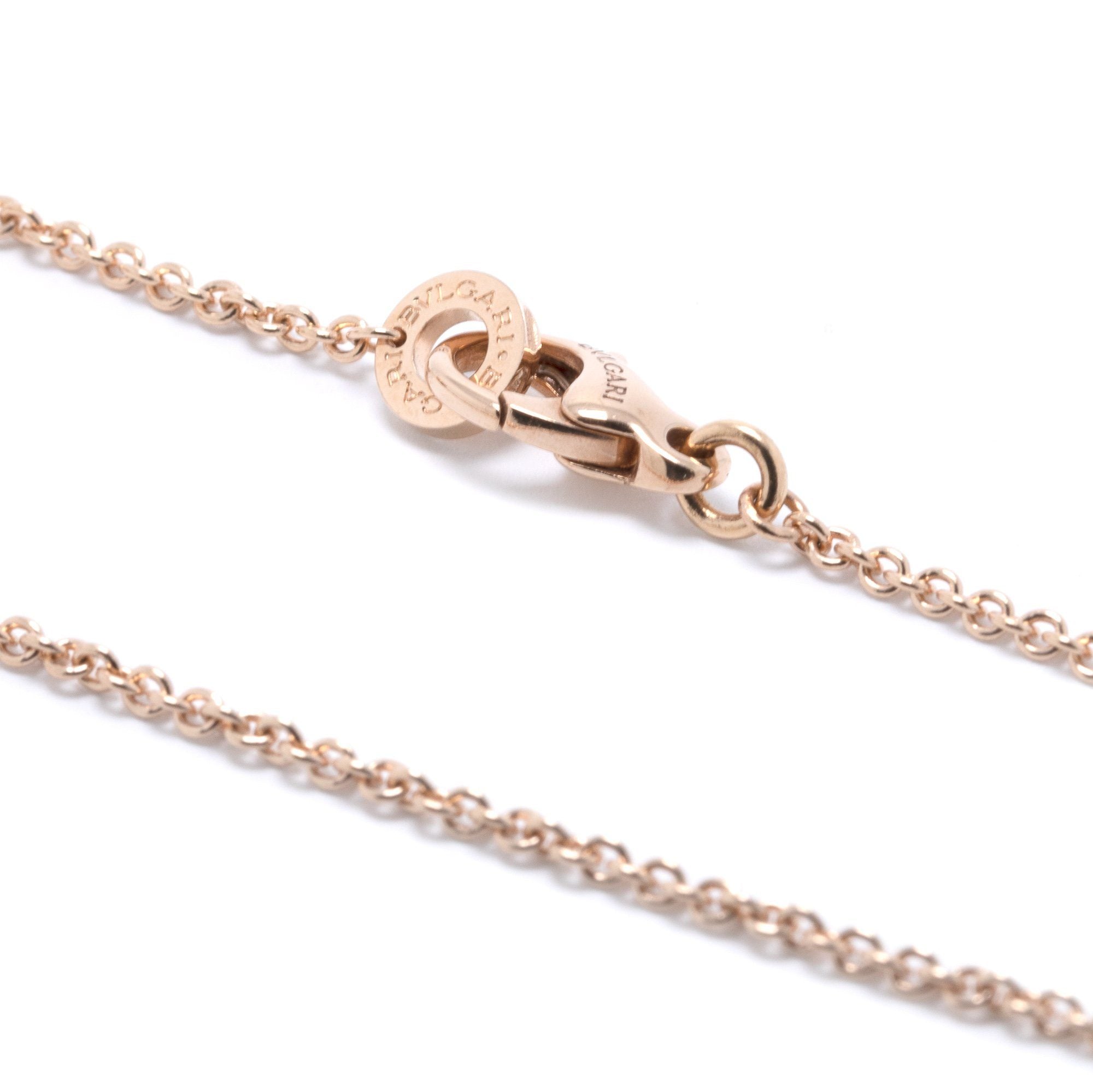 Bulgari Rose Gold B.Zero1 Pendant Necklace