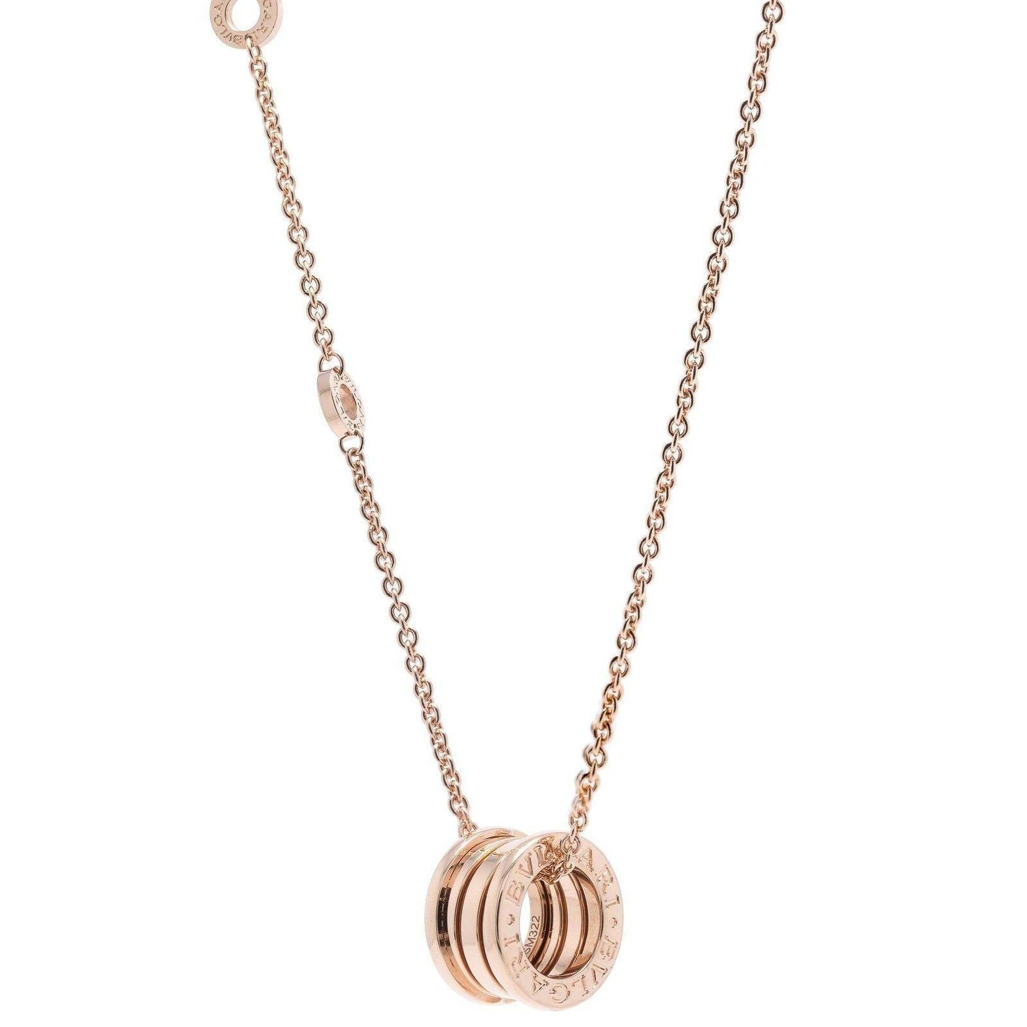 Bulgari Rose Gold B.Zero1 Pendant Necklace