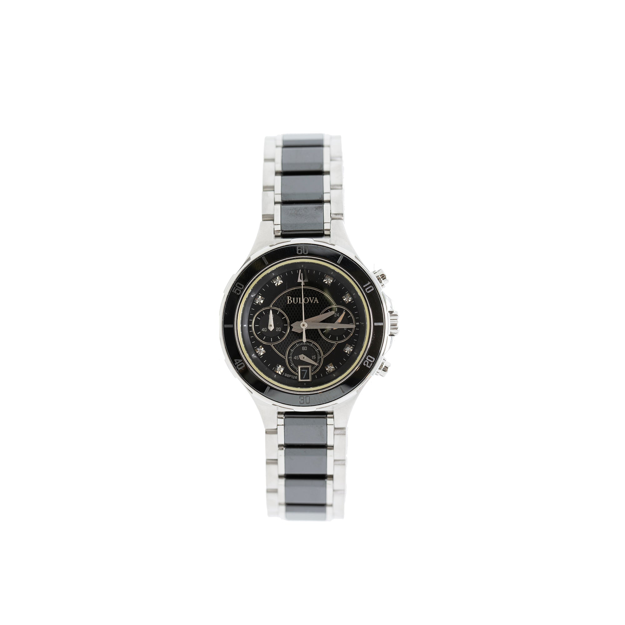 Bulova Diamond Chronograph 33 mm Quartz Watch w/ Box