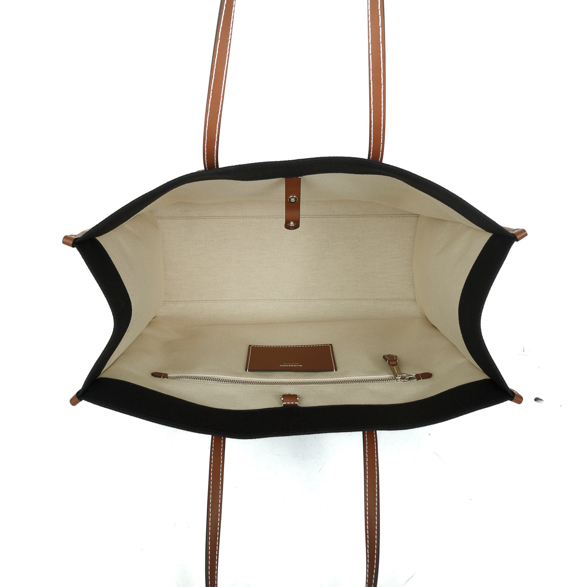 Burberry Canvas & Leather Medium Freya Tote