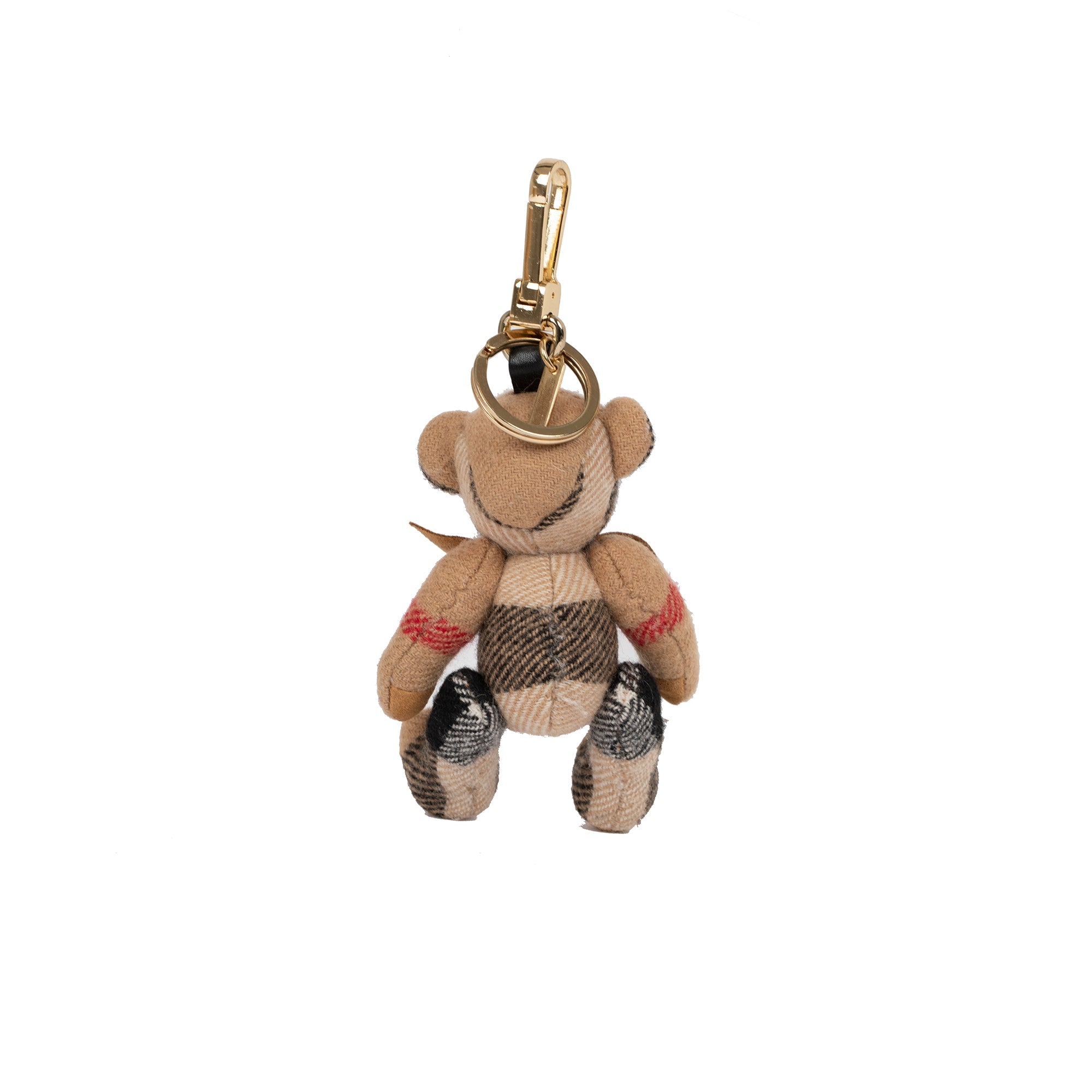 Burberry Cashmere Thomas Check Bear Bag Charm w/ Box