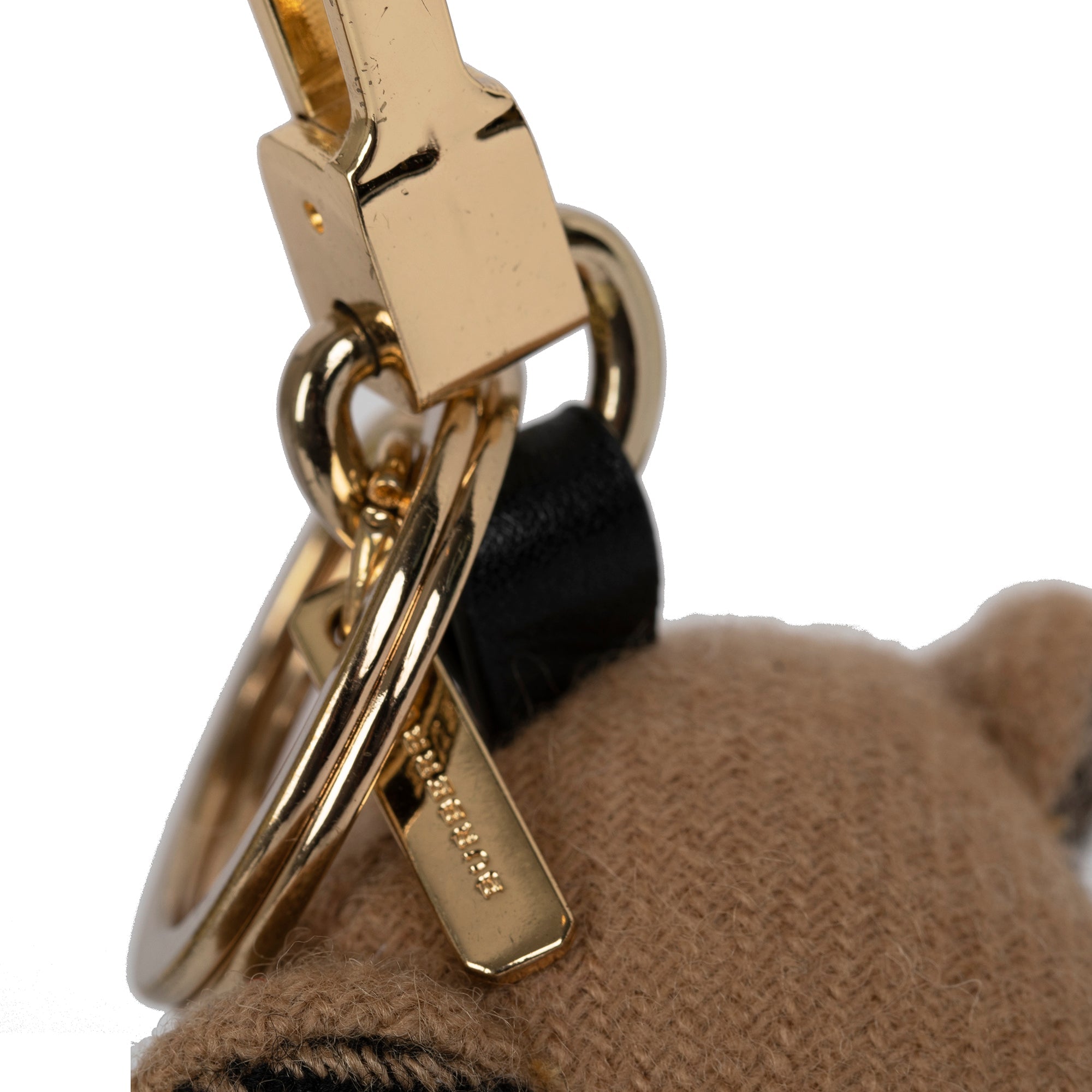 Burberry Cashmere Thomas Check Bear Bag Charm w/ Box