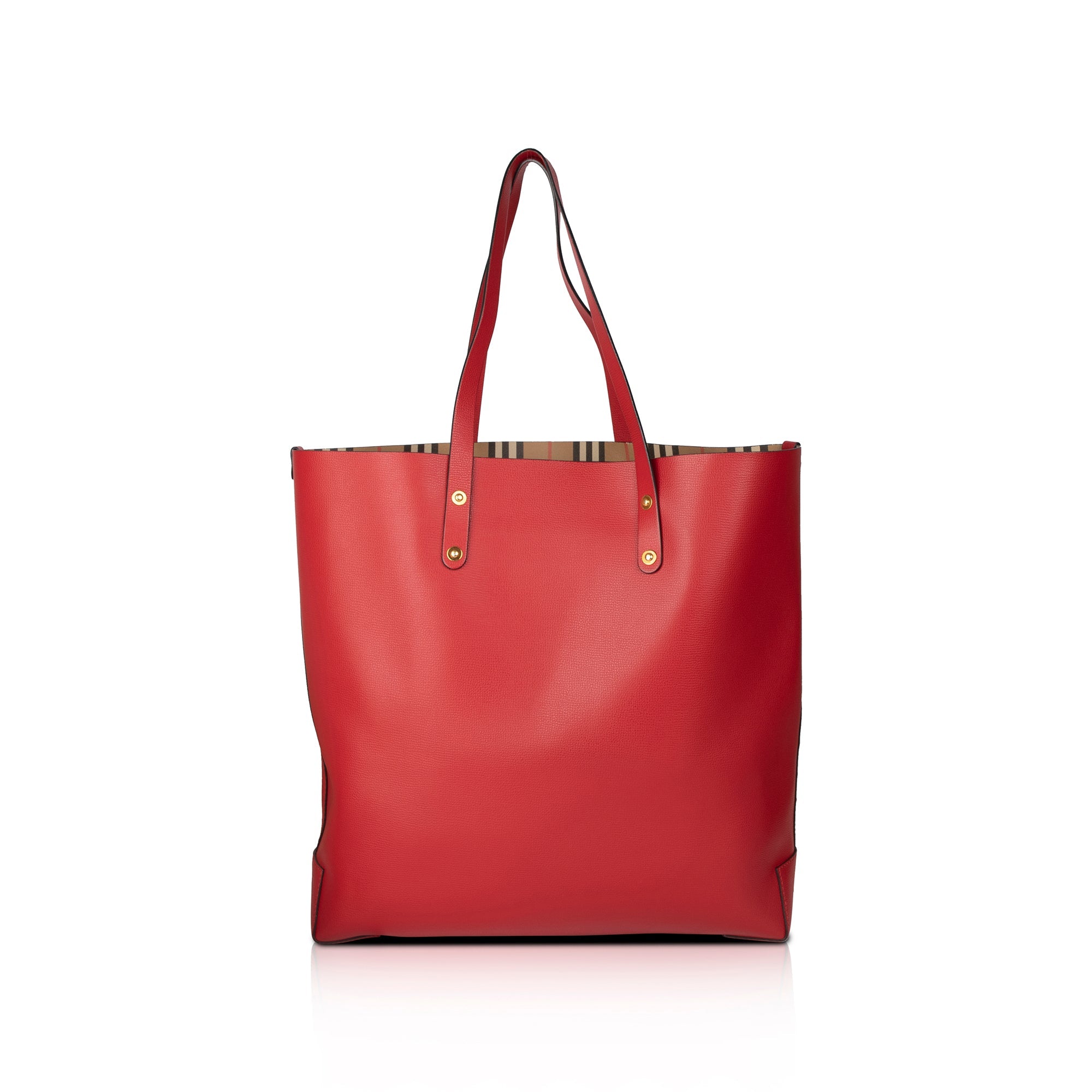 Burberry Embossed Crest Leather Large Tote