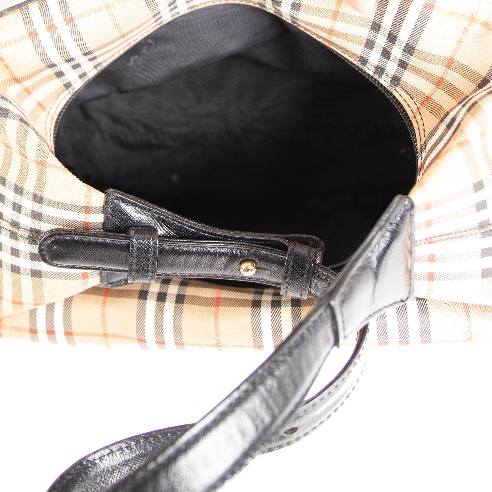 Burberry Haymarket Check Hobo Bag
