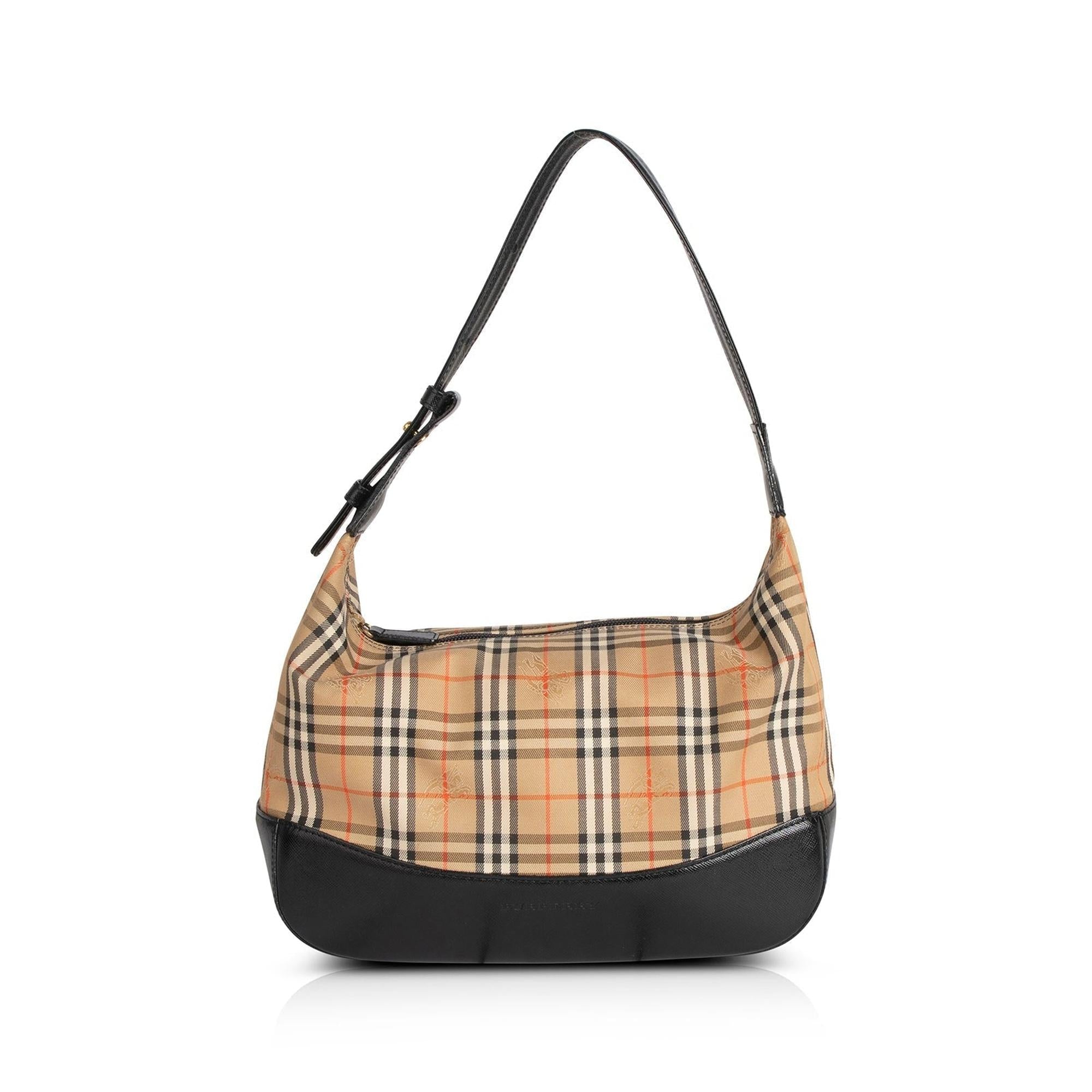 Burberry Haymarket Check Hobo Bag