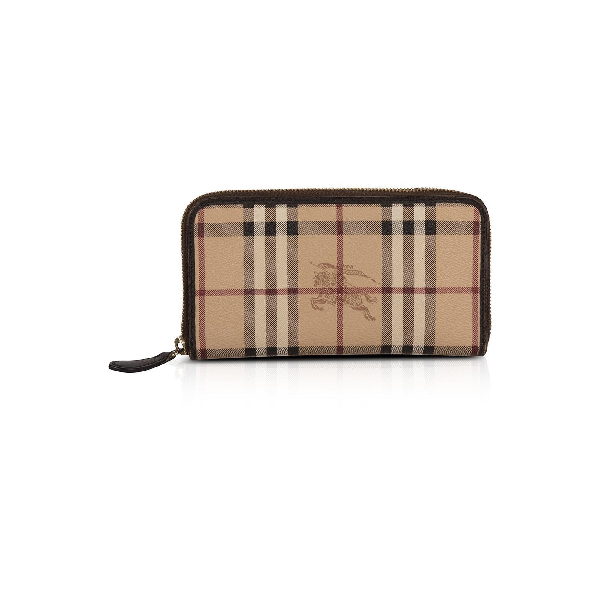 Burberry Haymarket Check Zip Wallet