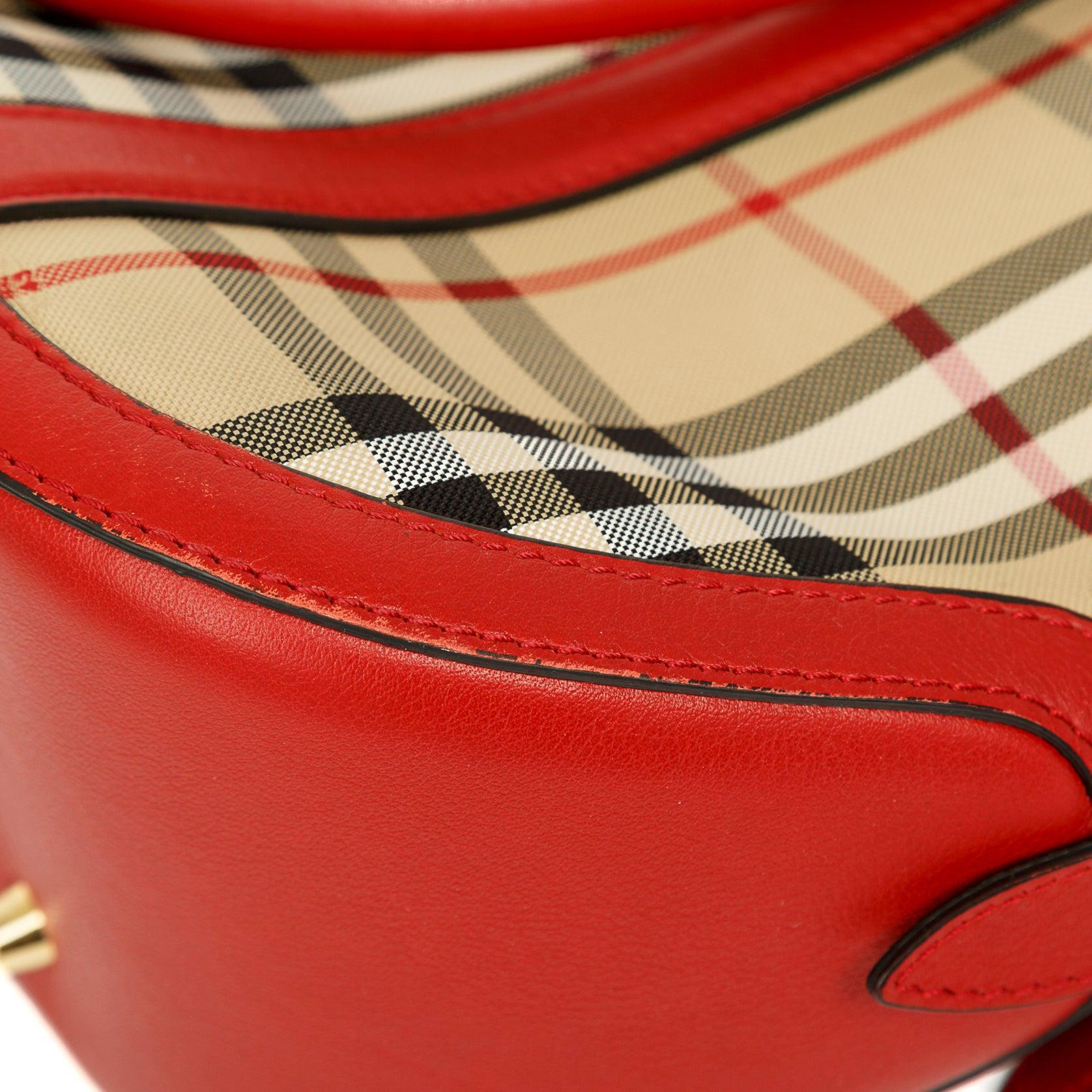 Burberry Horseferry Check Small Orchard Bowling Bag w/ Strap