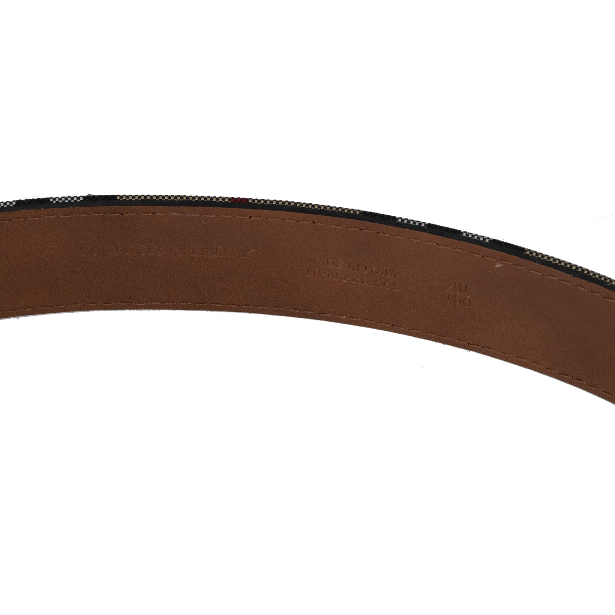 Burberry Horseferry Check and Leather Belt