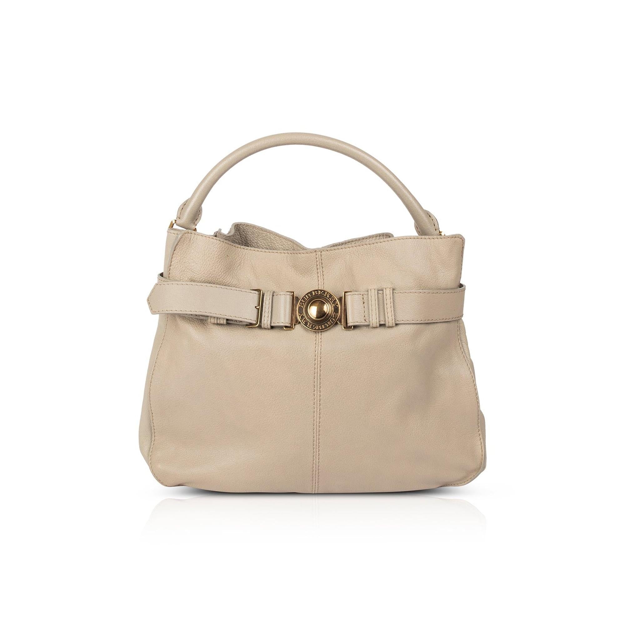 Burberry Large Lambeth Leather Hobo