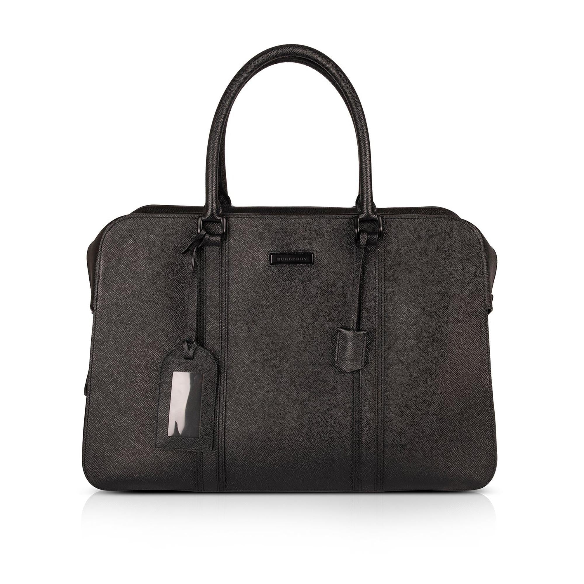 Burberry Large Textured Leather Briefcase