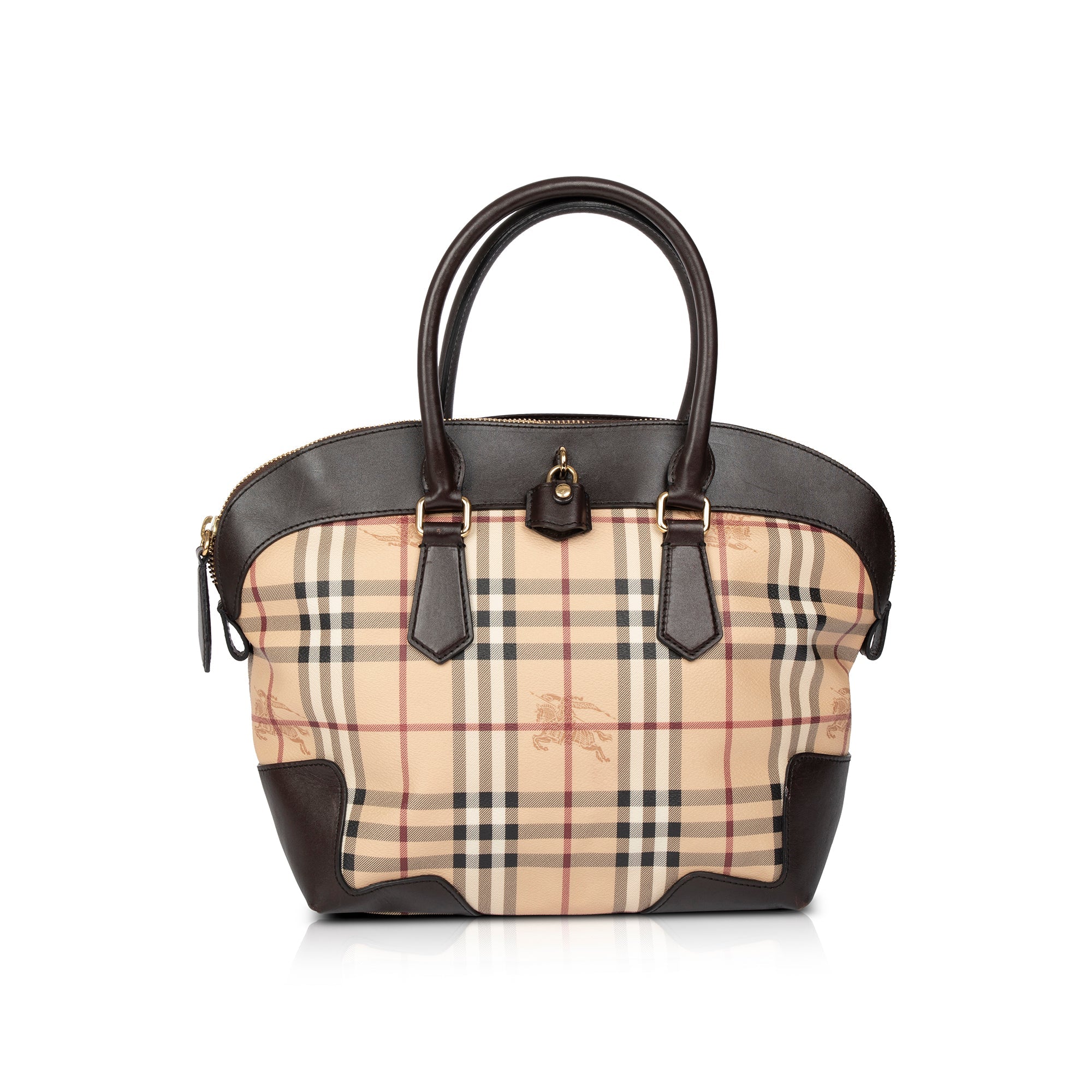 Burberry Medium Haymarket Check Primrose Tote w/ Strap