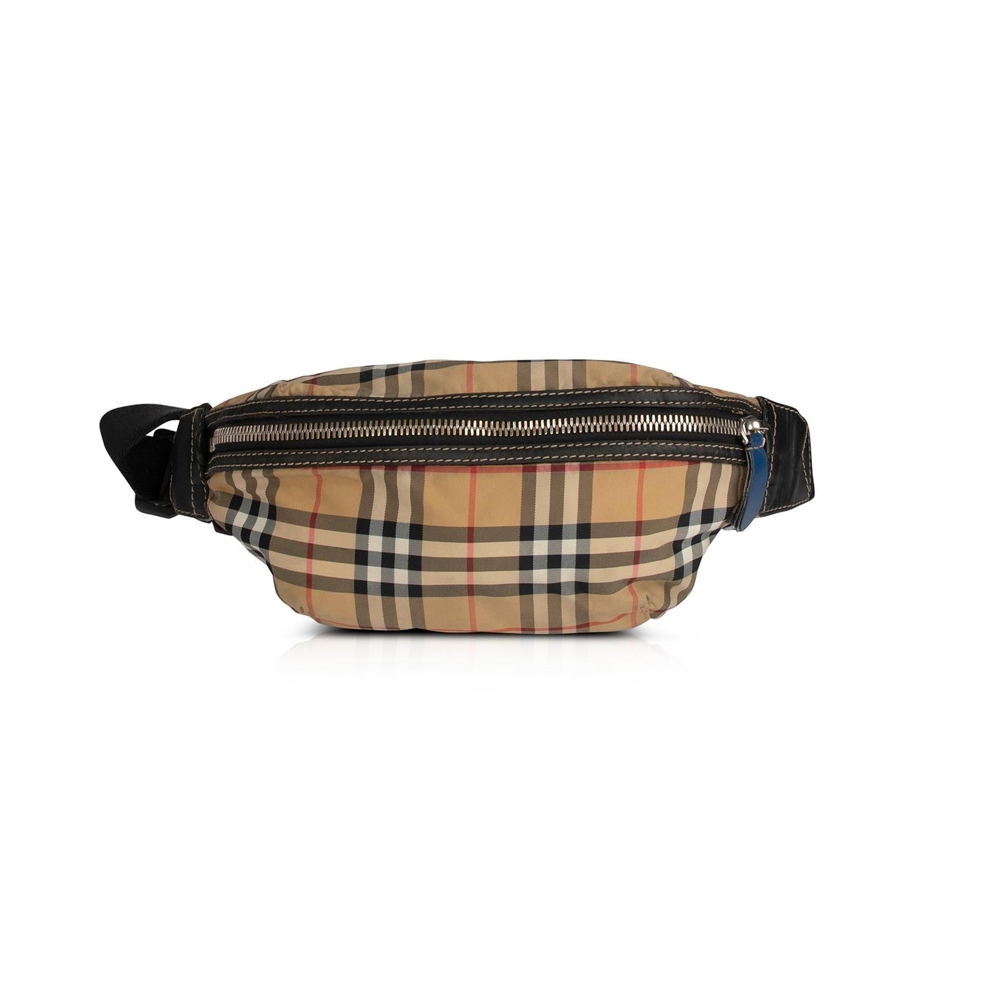 Burberry Medium Vintage Check & Leather Bum Bag