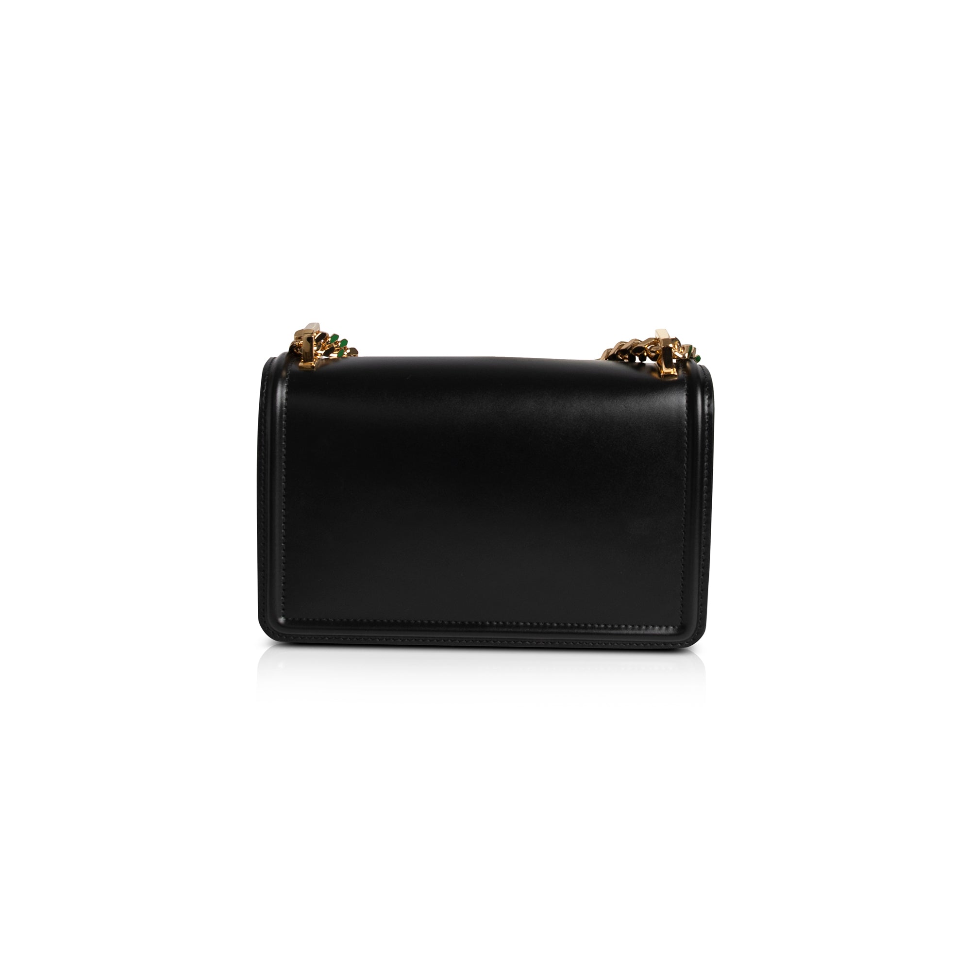 Burberry Mini Black Leather Chain TB Crossbody Bag
