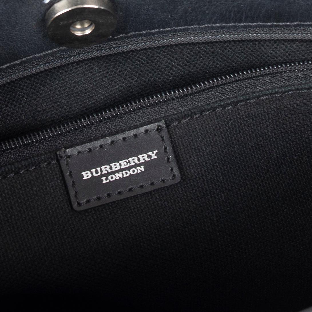 Burberry Nova Check Leather-Trimmed Tote