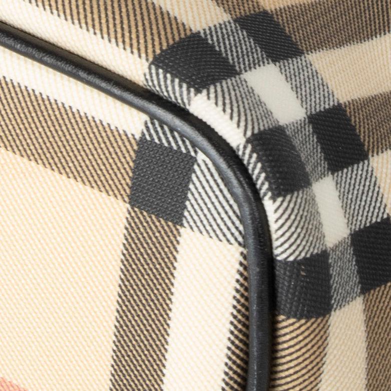 Burberry Nova Check Leather-Trimmed Tote