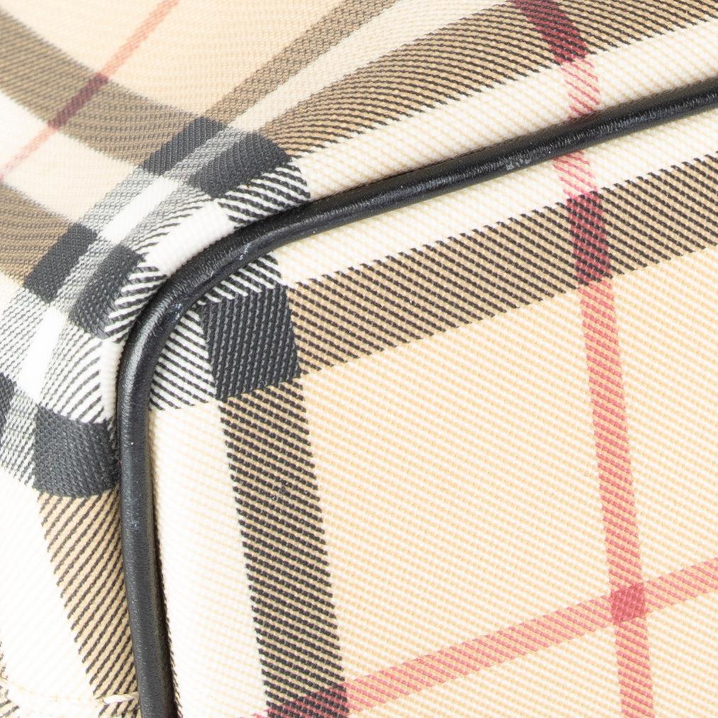 Burberry Nova Check Leather-Trimmed Tote