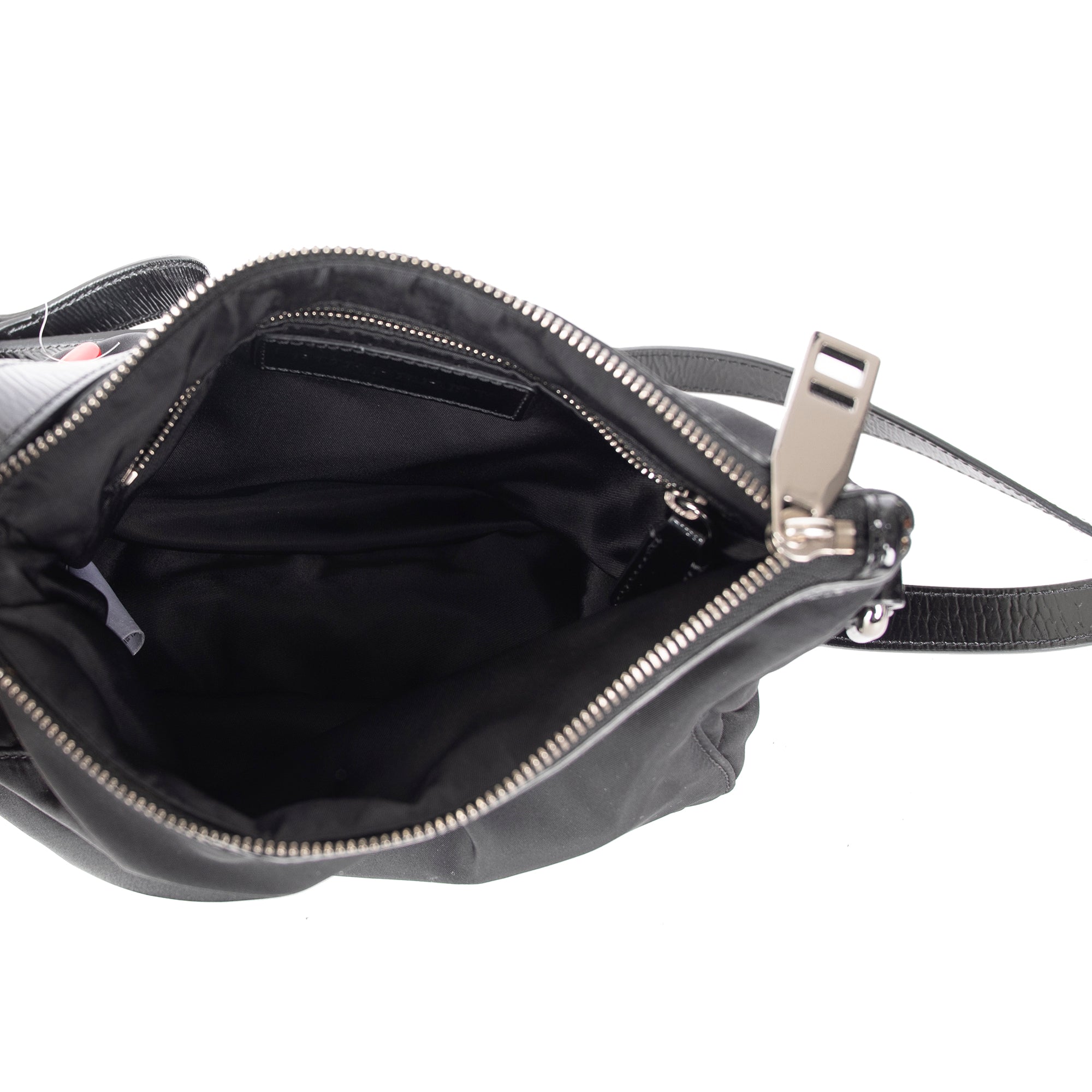 Burberry Patent Leather Trimmed Nylon Crossbody Bag