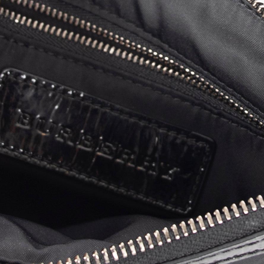 Burberry Patent Leather Trimmed Nylon Crossbody Bag