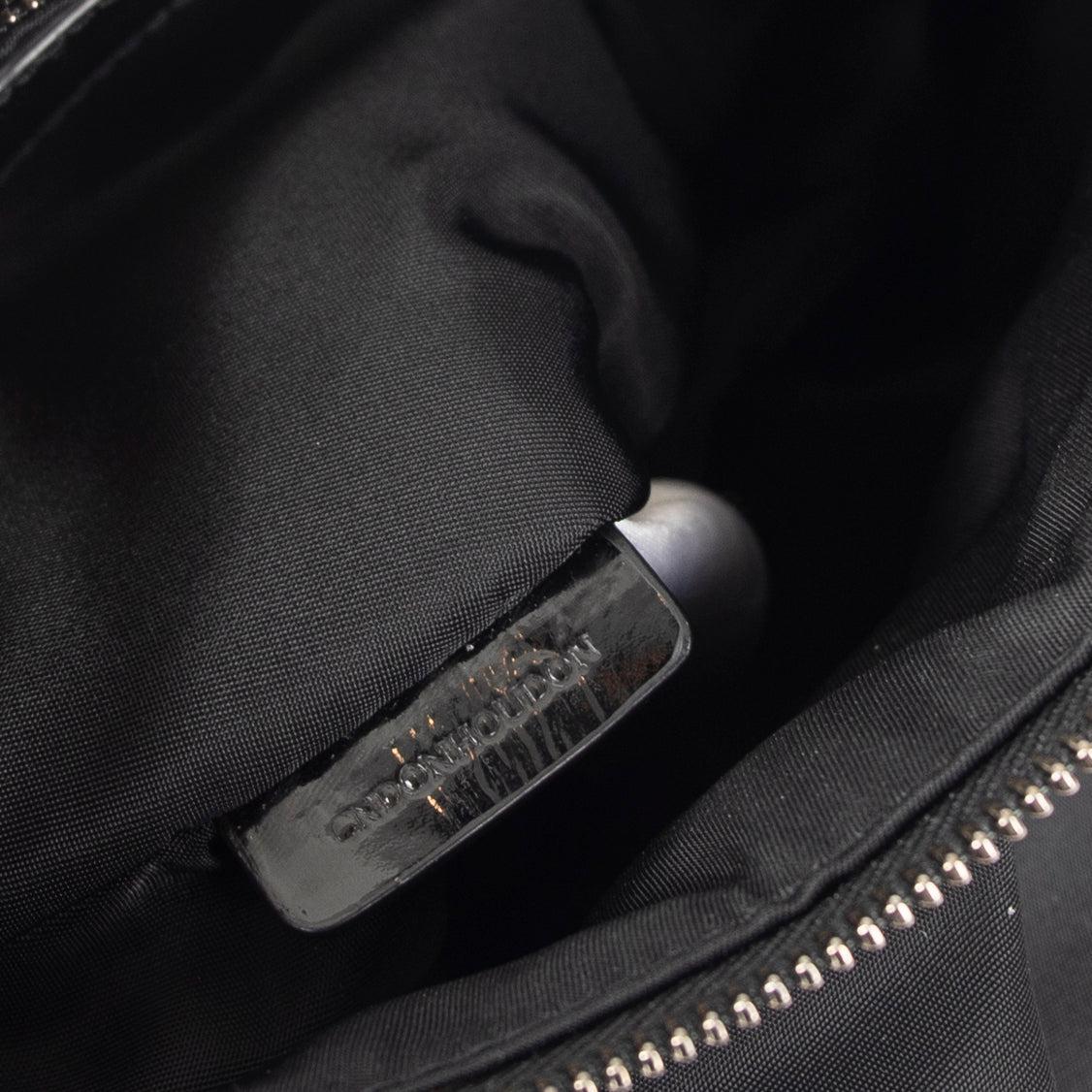 Burberry Patent Leather Trimmed Nylon Crossbody Bag