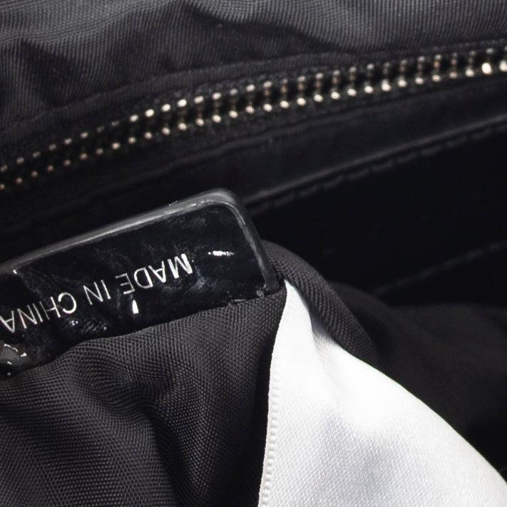 Burberry Patent Leather Trimmed Nylon Crossbody Bag