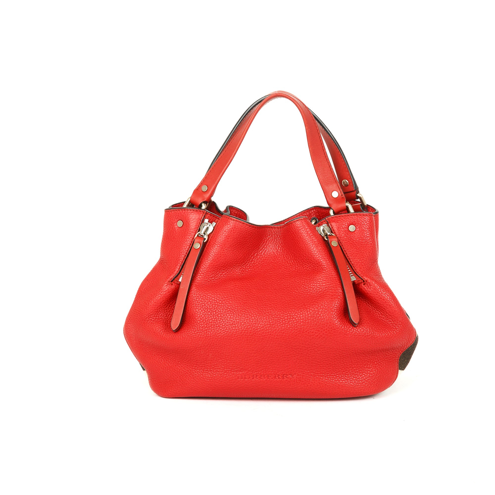 Burberry Small Maidstone Leather & House Check Tote