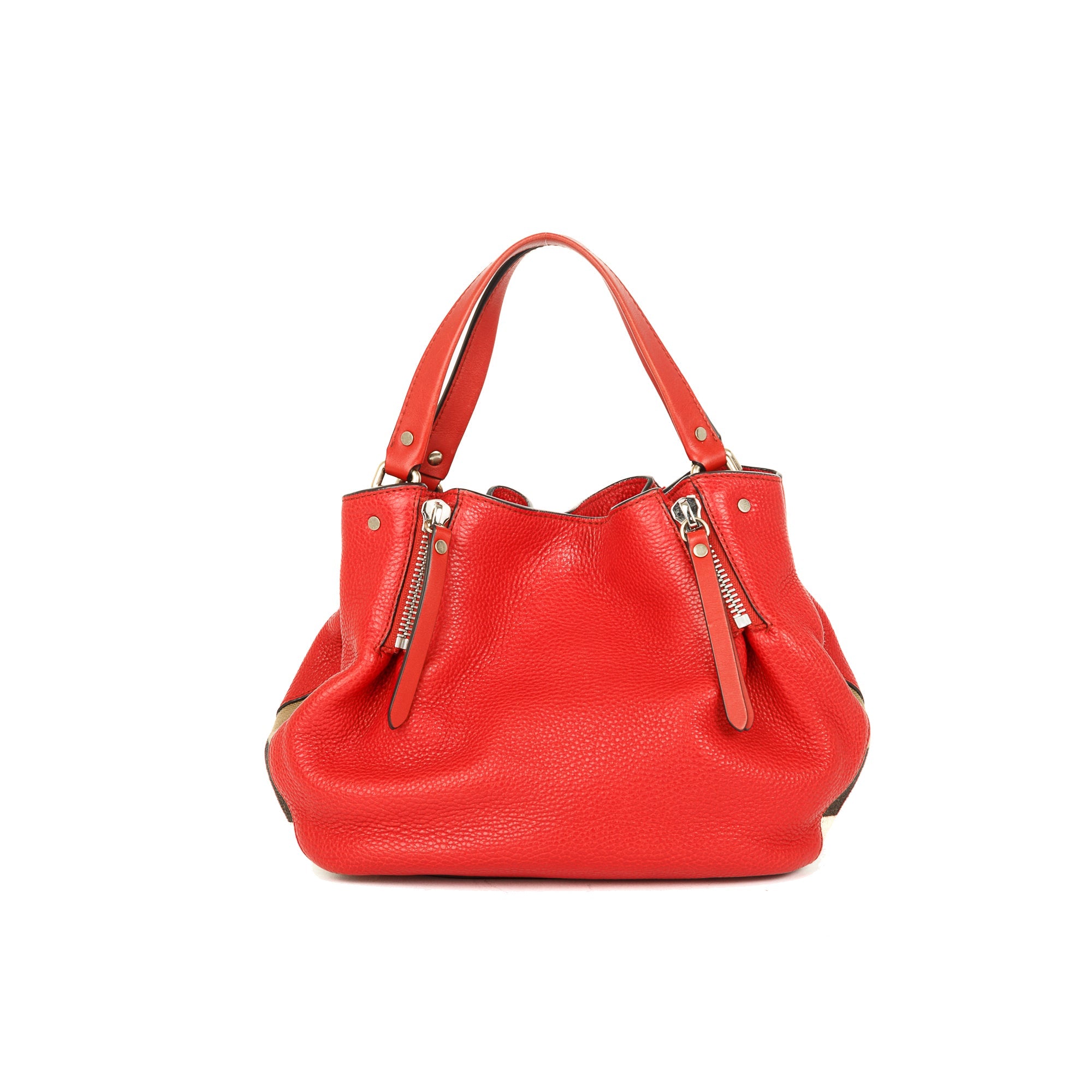 Burberry Small Maidstone Leather & House Check Tote