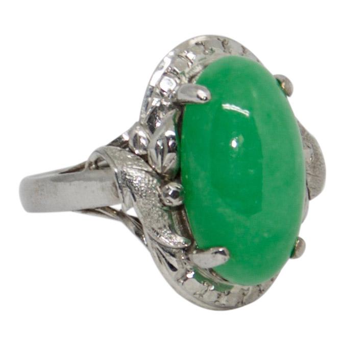 Cabochon Natural Jade Ring
