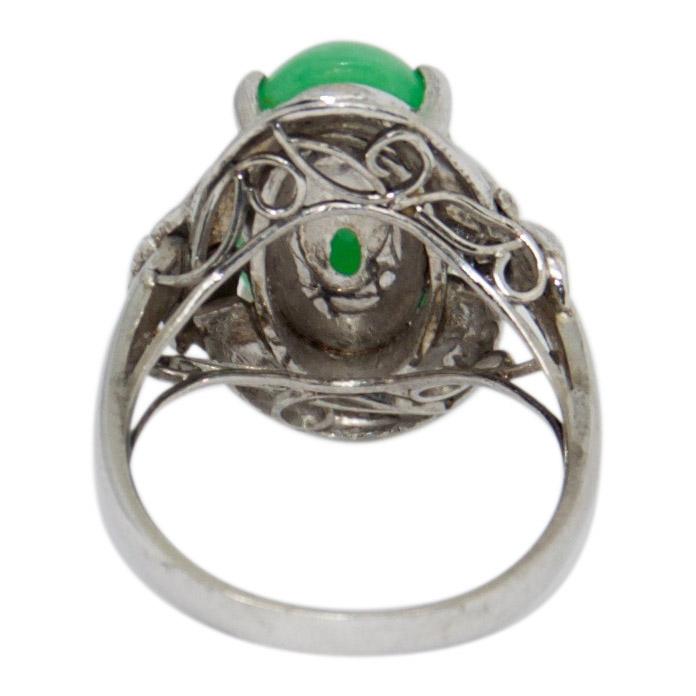 Cabochon Natural Jade Ring