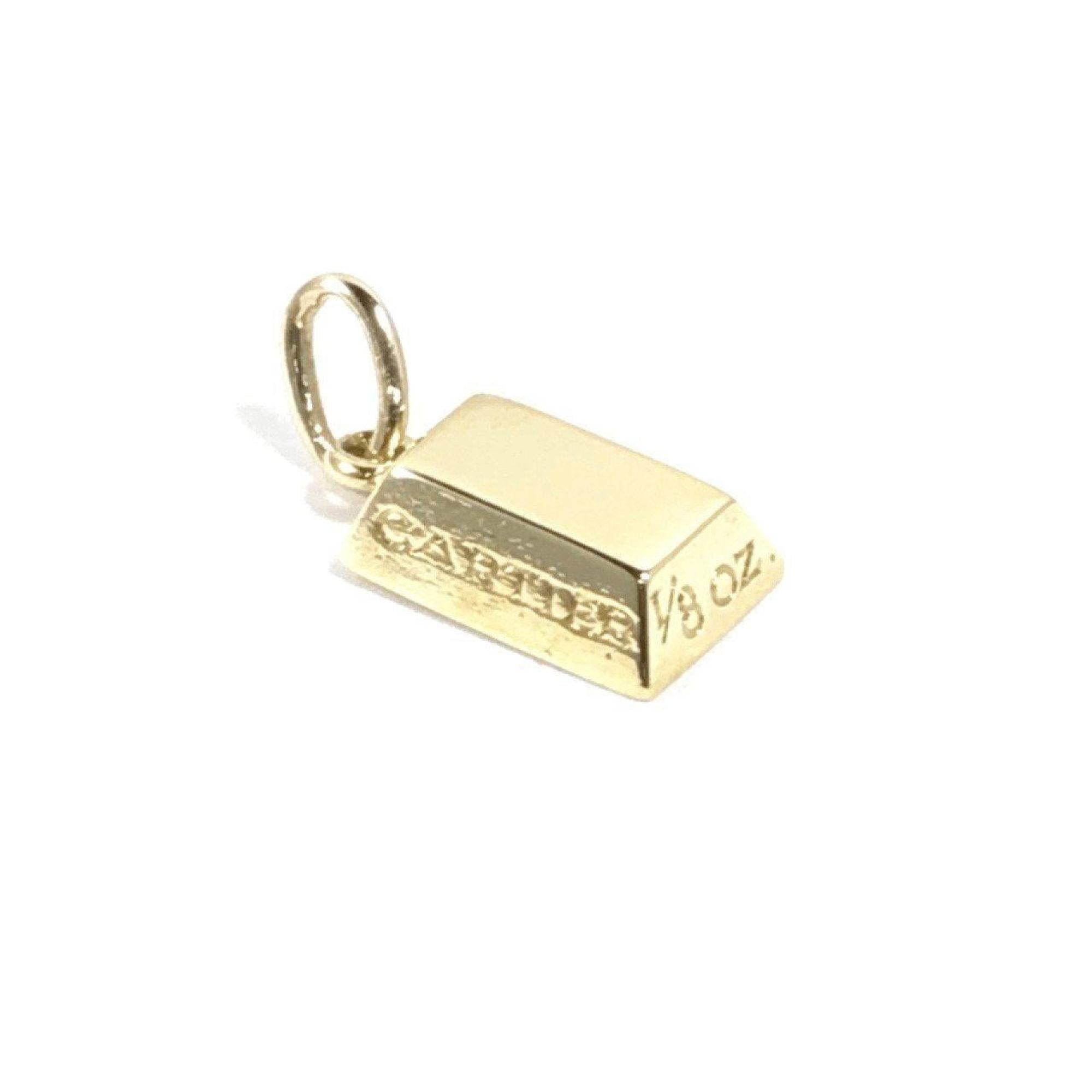 Cartier 1/8 Ounce Gold Bar Bullion Pendan