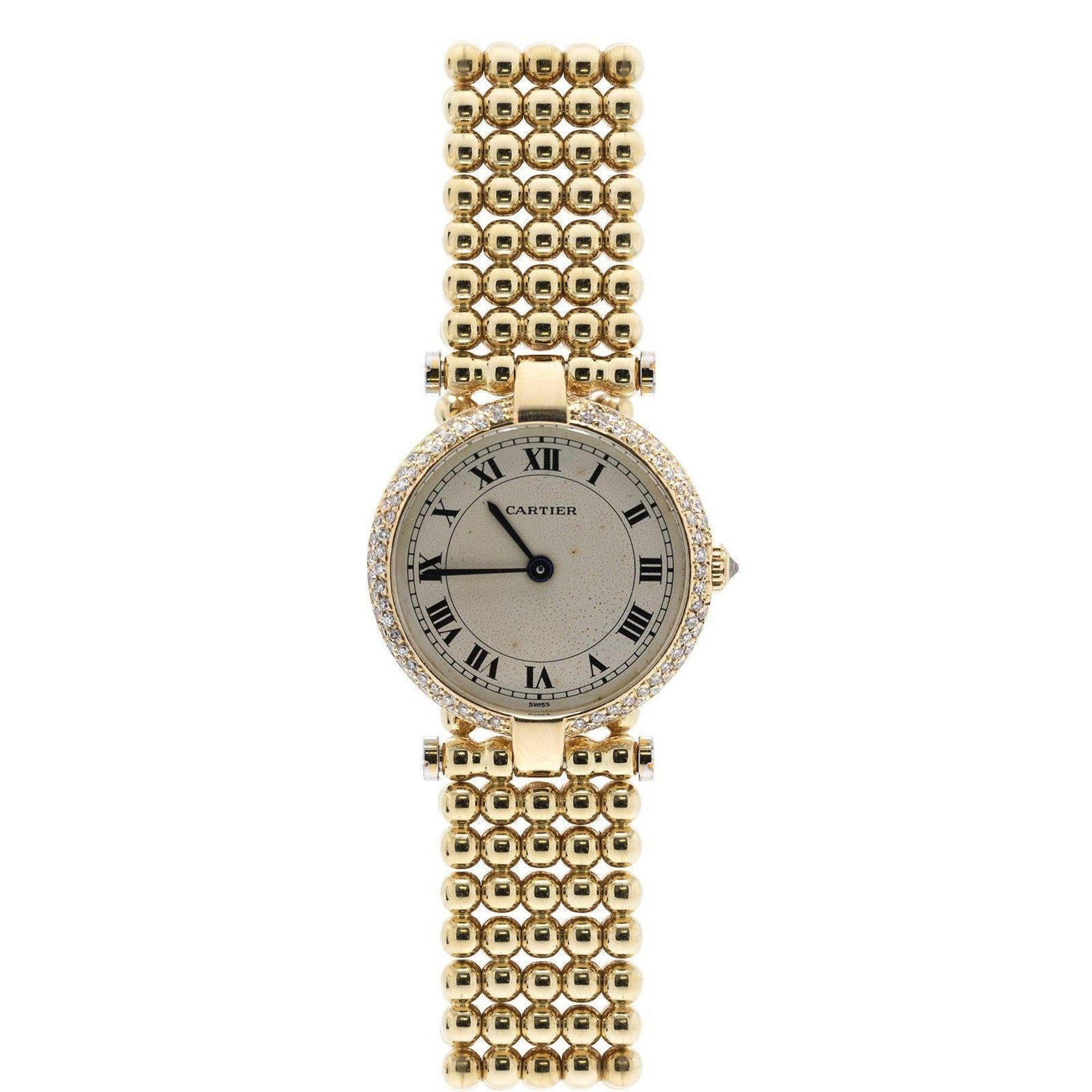 Cartier 18k Gold & Diamond Colisee Watch