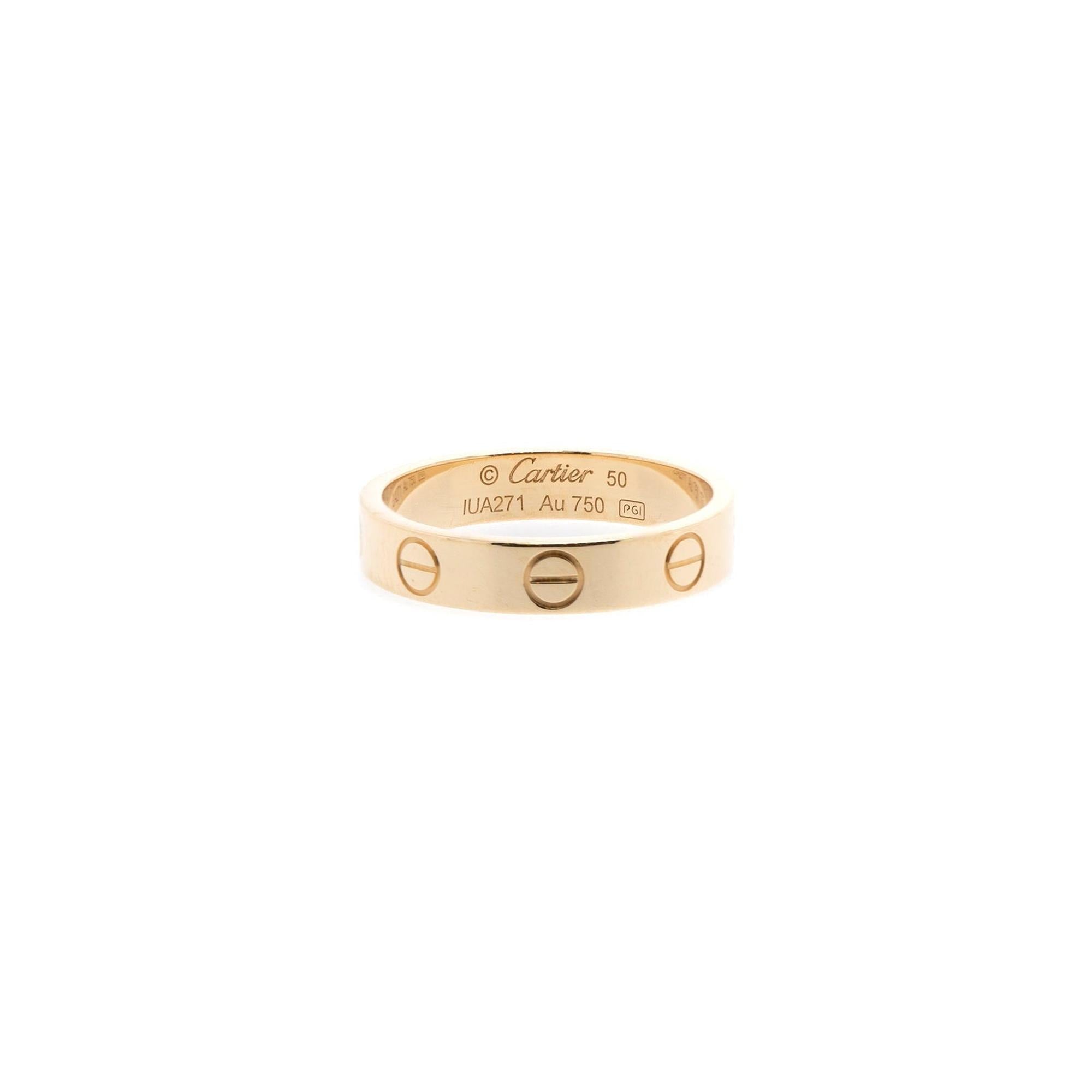 Cartier 18k Gold Love Wedding Band Ring