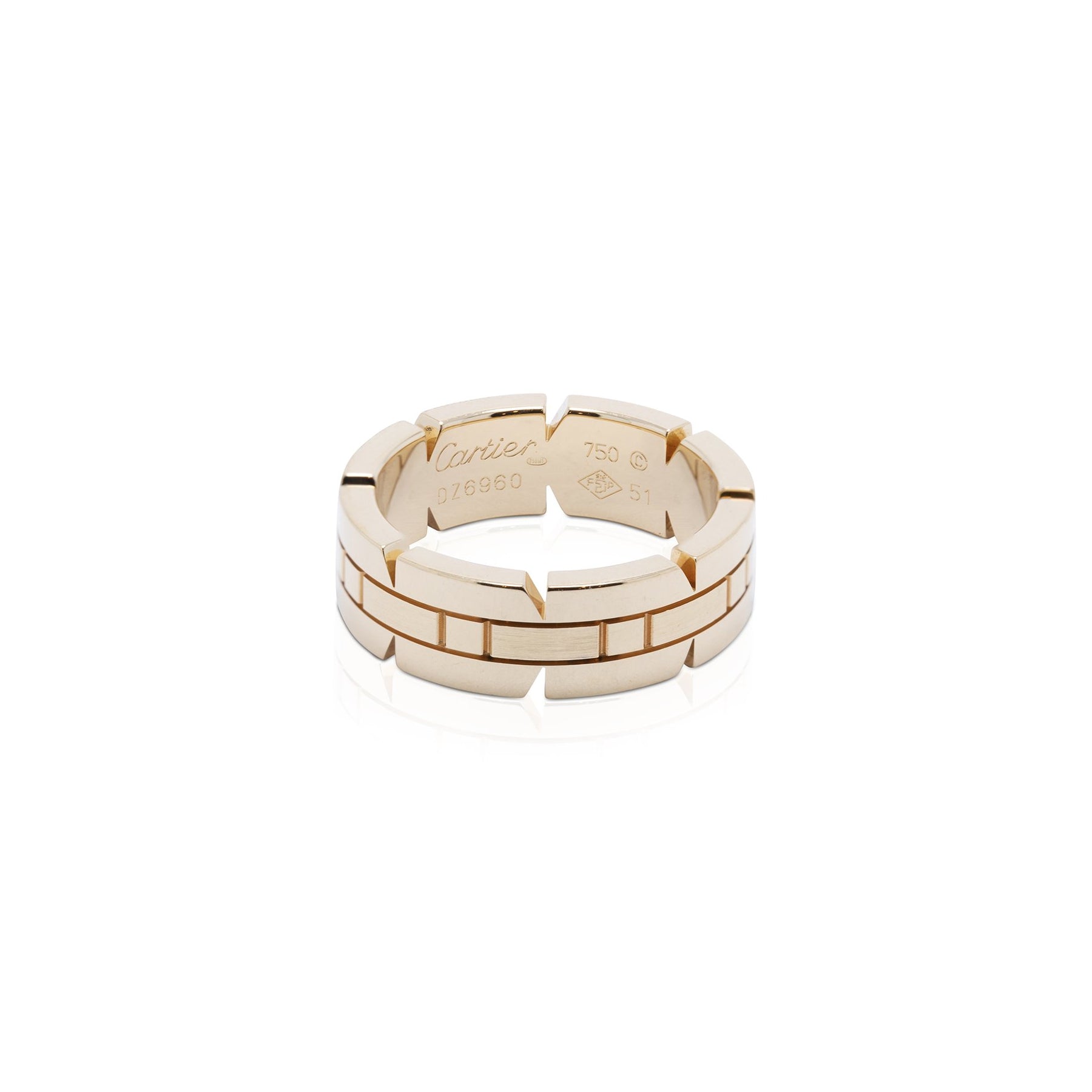 Cartier 18k Gold Tank Francaise Ring