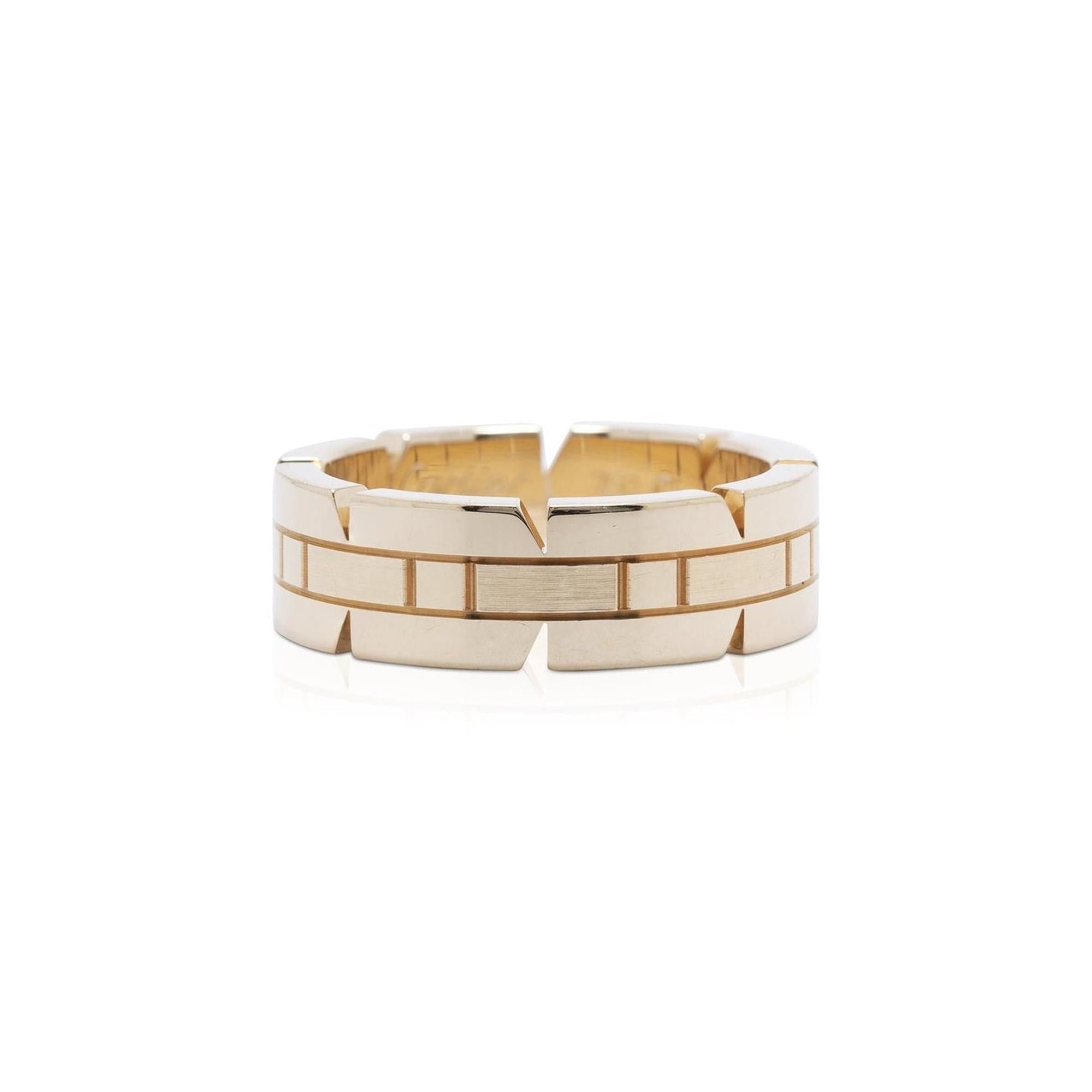 Cartier 18k Gold Tank Francaise Ring
