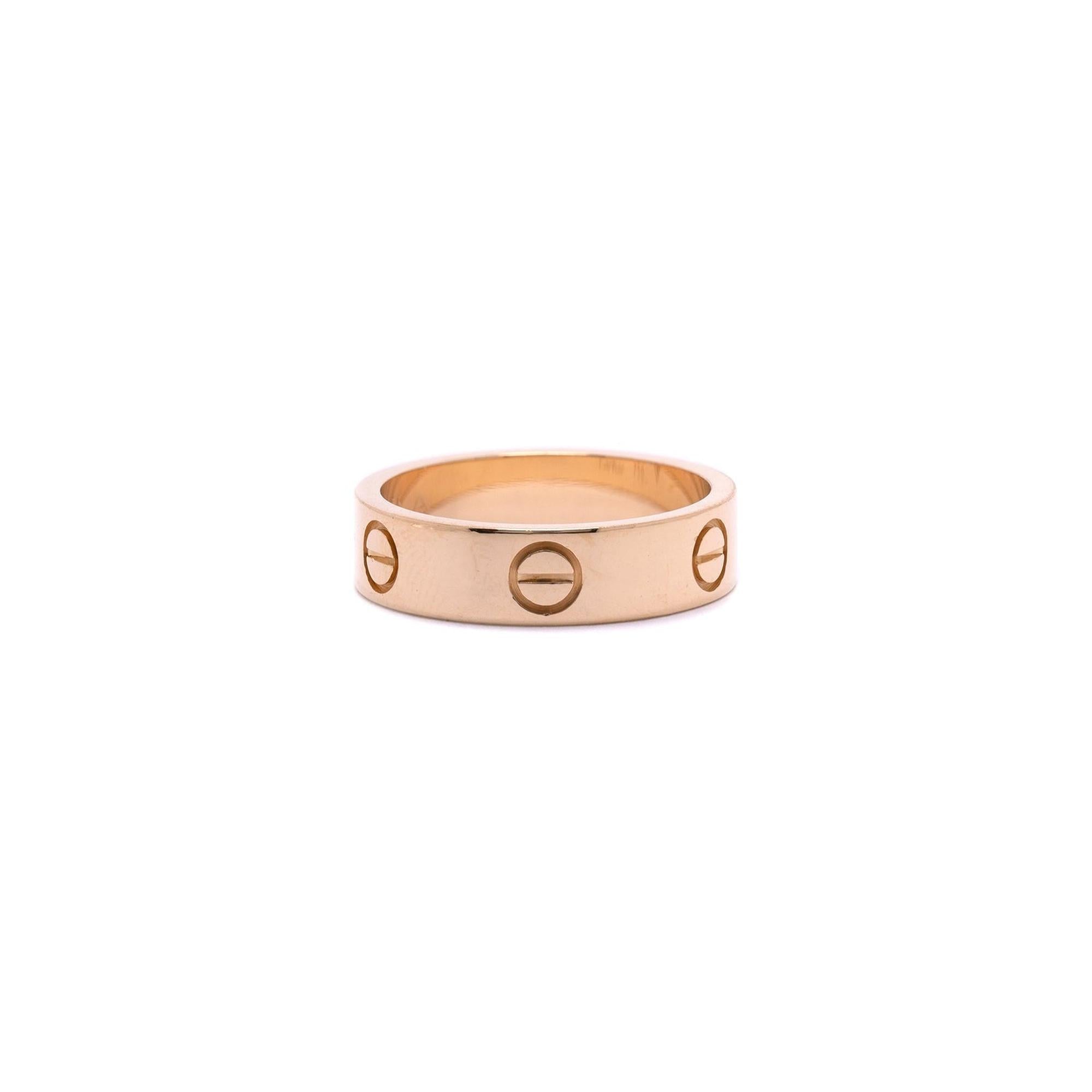 Cartier 18k Gold Vintage Love Ring