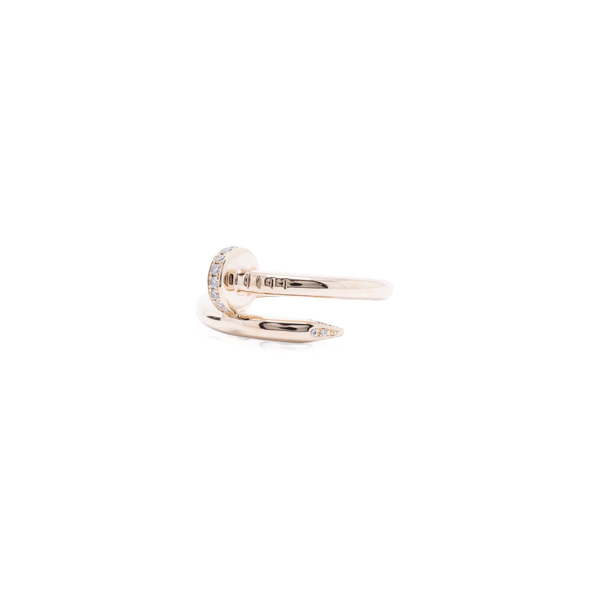 Cartier 18k Rose Gold Diamond Juste Un Clou Ring w/ Box