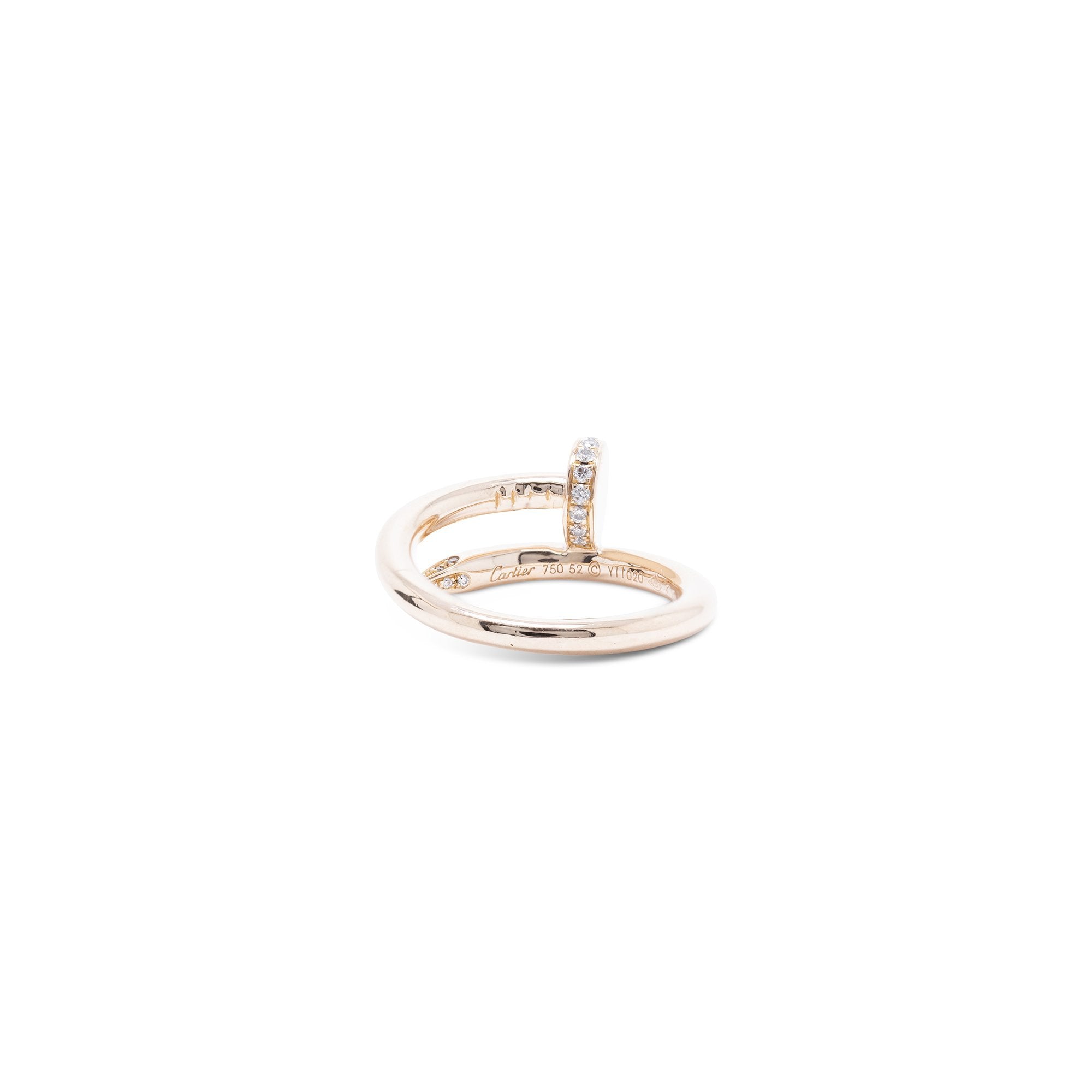 Cartier 18k Rose Gold Diamond Juste Un Clou Ring w/ Box