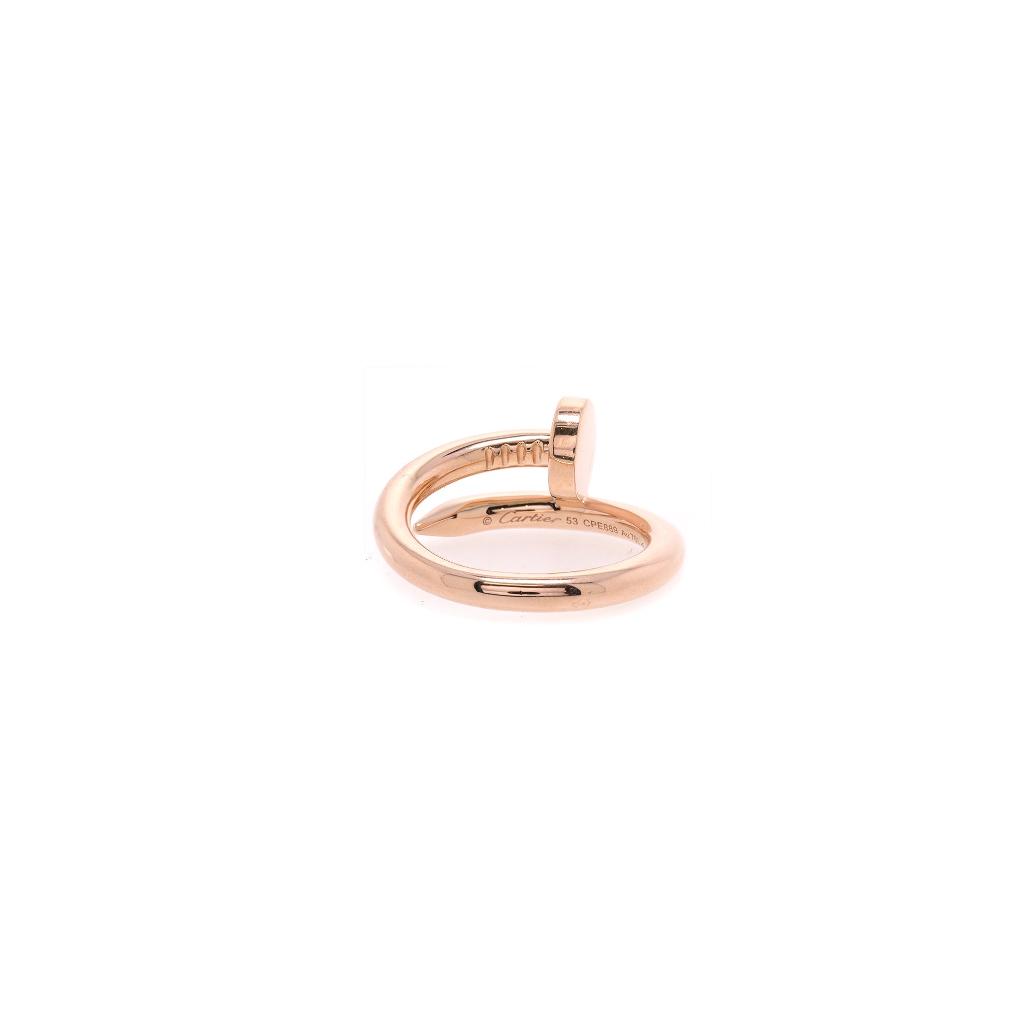 Cartier 18k Rose Gold Juste Un Clou Ring w/ Box & Certificate