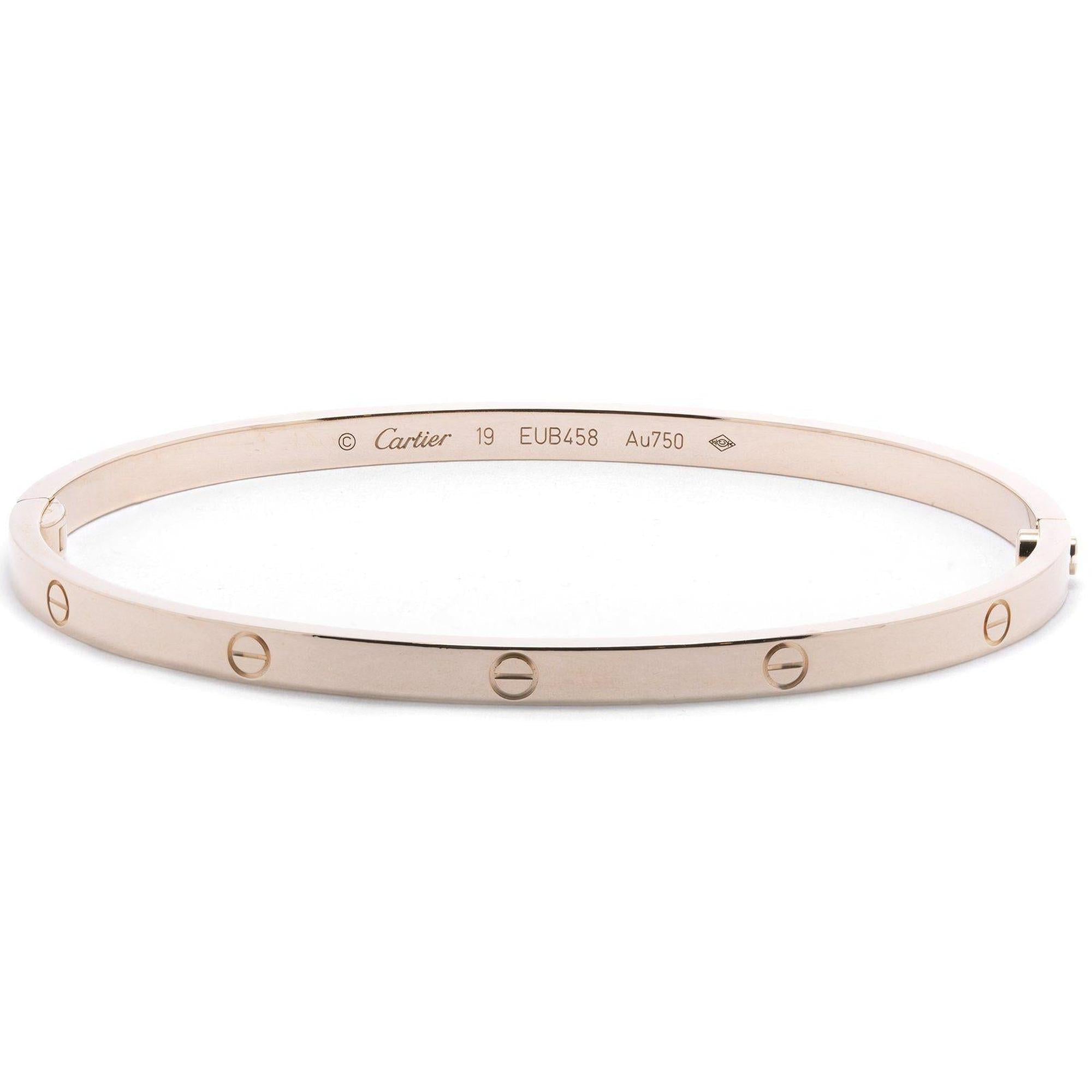Cartier 18k Rose Gold Love Bracelet, SM Model