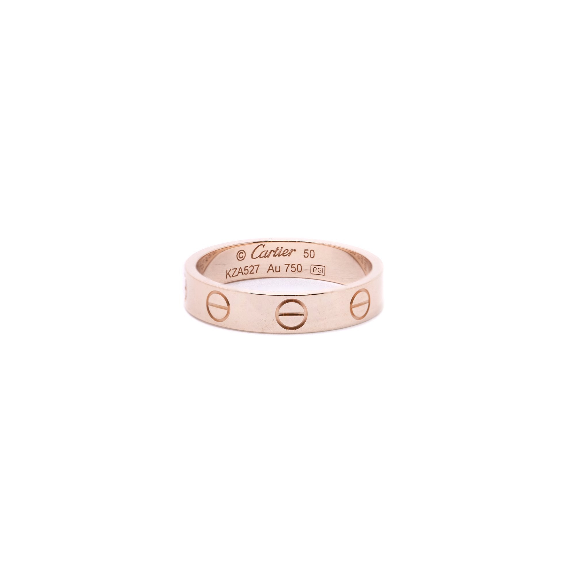 Cartier 18k Rose Gold Love Wedding Band Ring w/ Box & Certificate
