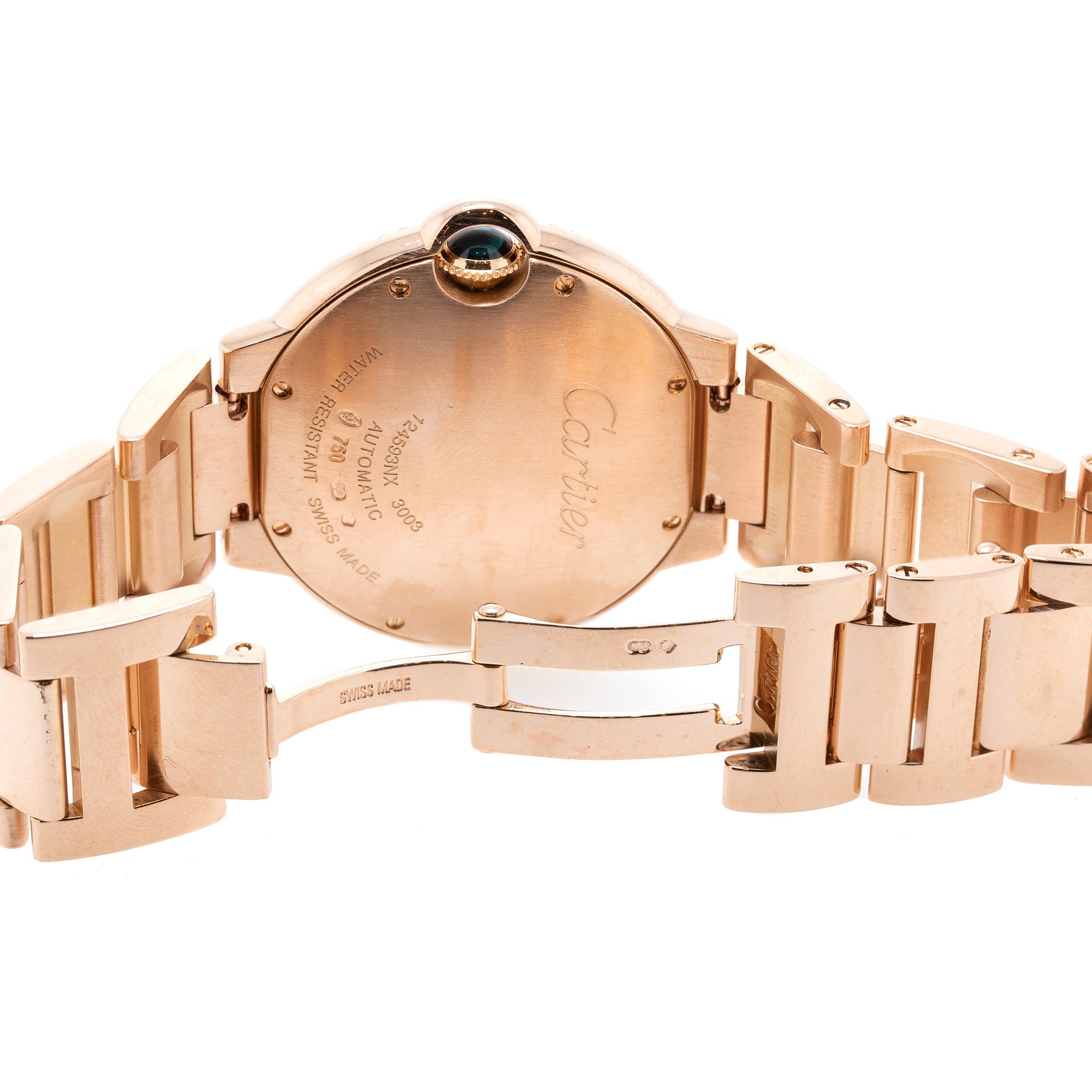 Cartier 18k Rose Gold and Diamond Ballon Bleu De Cartier Watch