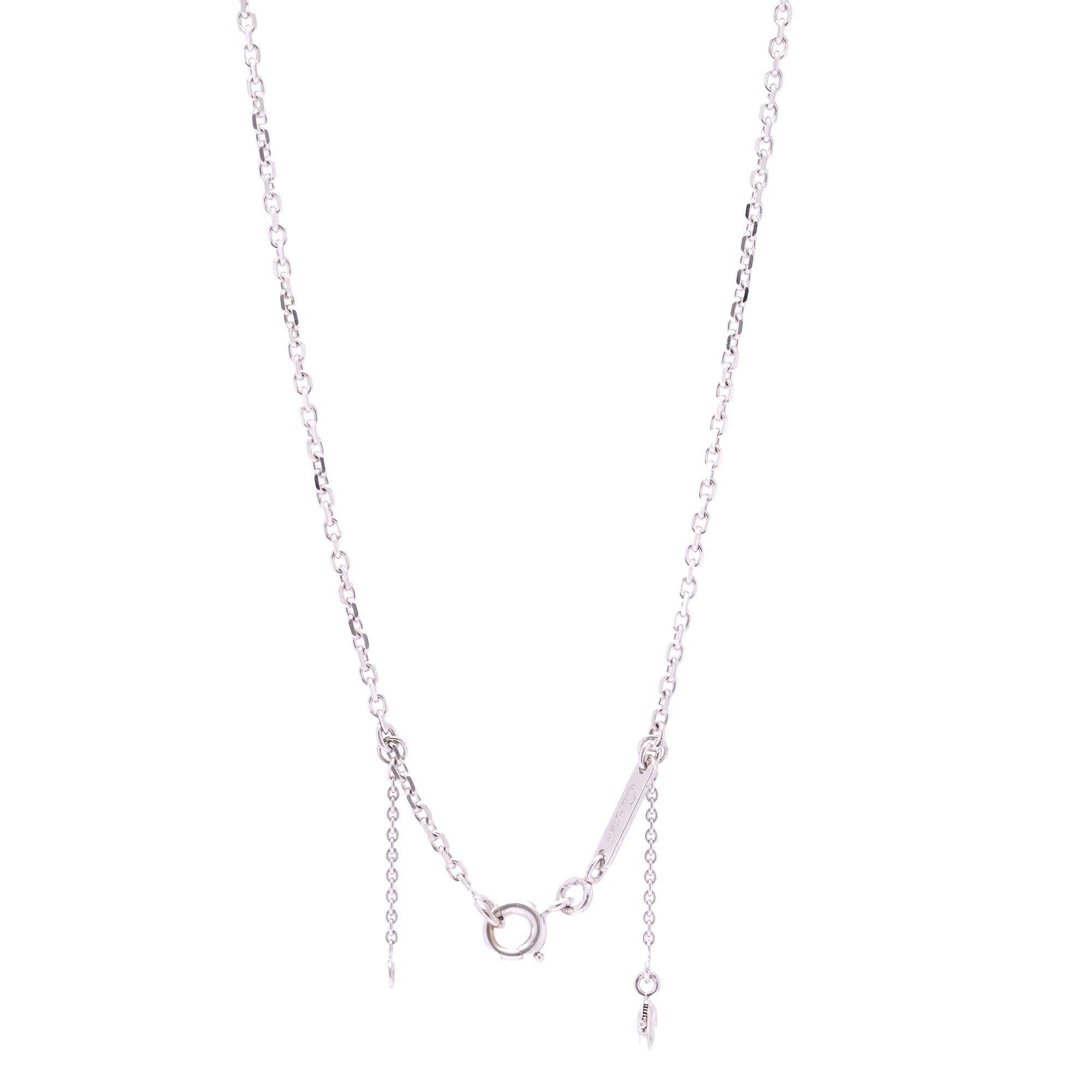 Cartier 18k White Gold C de Cartier Heart Pendant Necklace w/ Box